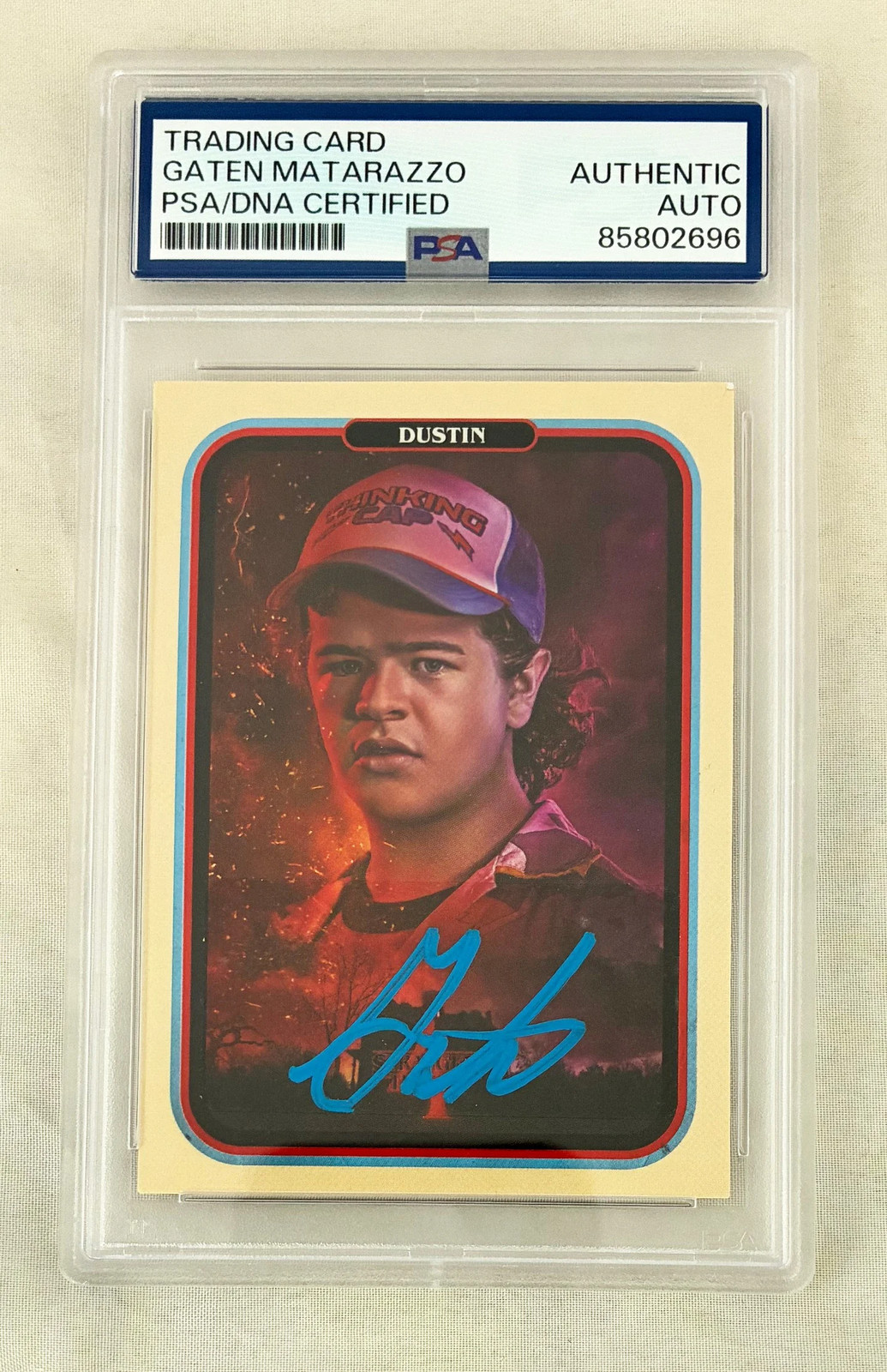 Gaten Matarazzo Signed Card Stranger Things Dustin PSA/DNA COA