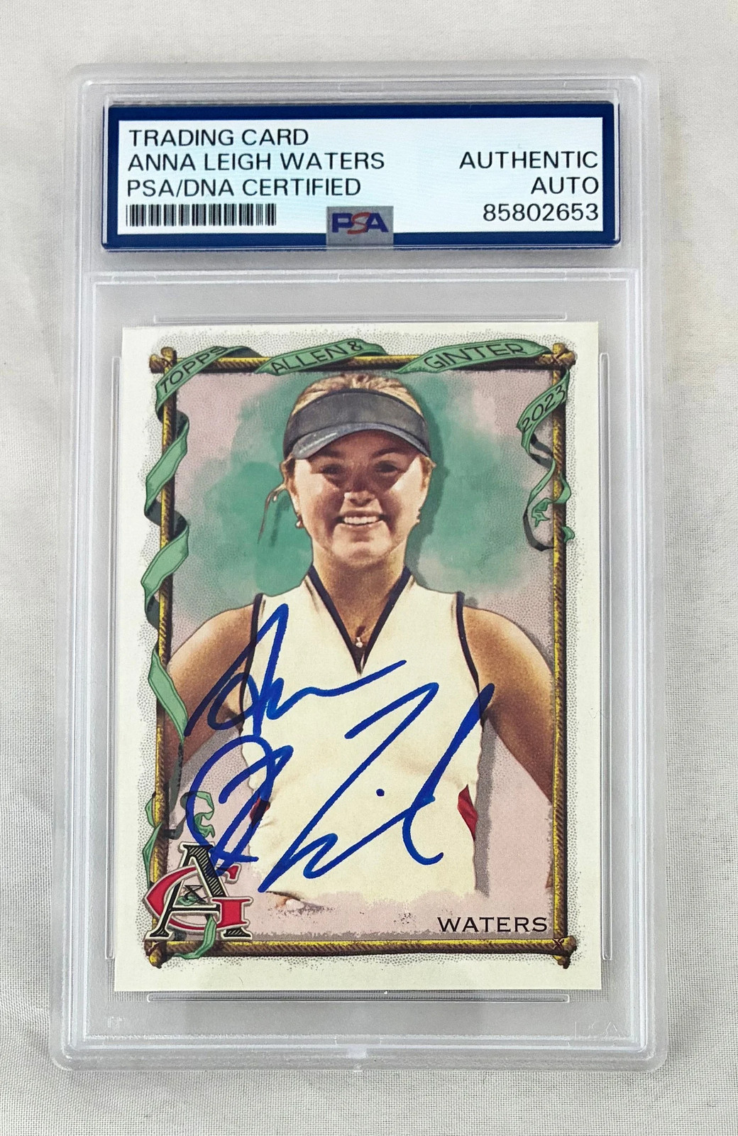 Anna Leigh Waters Signed Card 2023 Topps Allen & Ginter PSA/DNA 2 COA