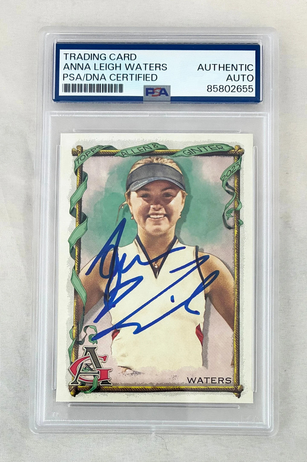 Anna Leigh Waters Signed Card 2023 Topps Allen & Ginter PSA/DNA 3 COA