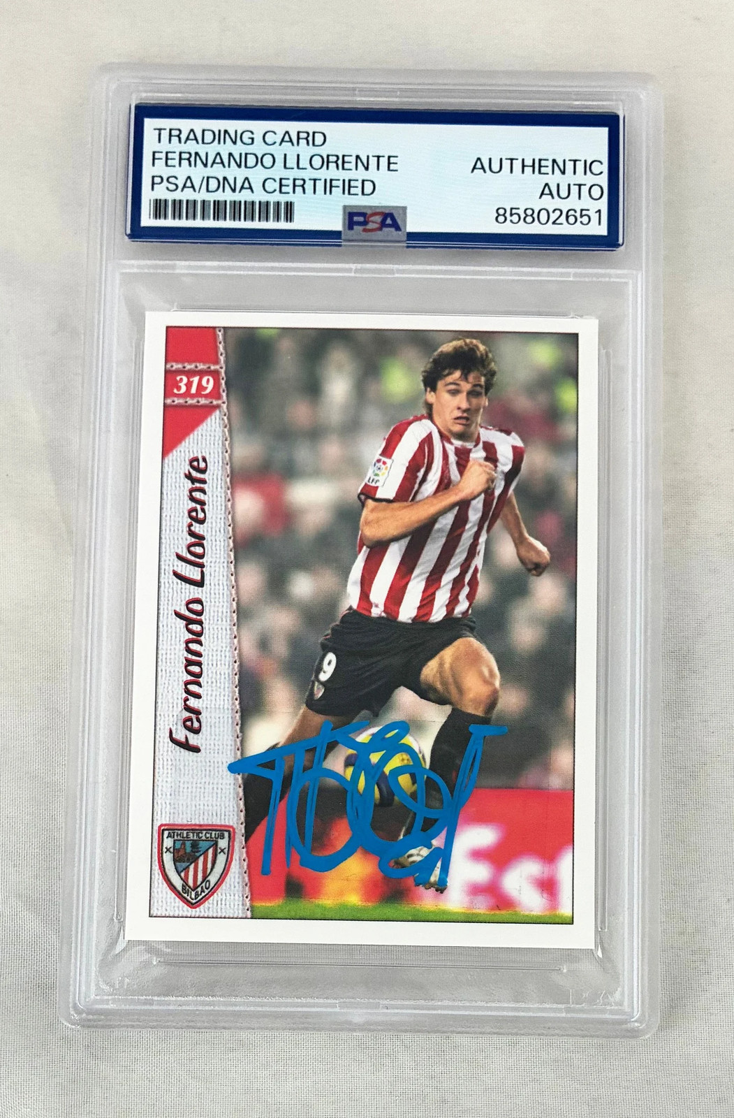 Fernando Llorente Signed Card 2006 Mundicromo La Ficha de La Liga #319 PSA/DN...