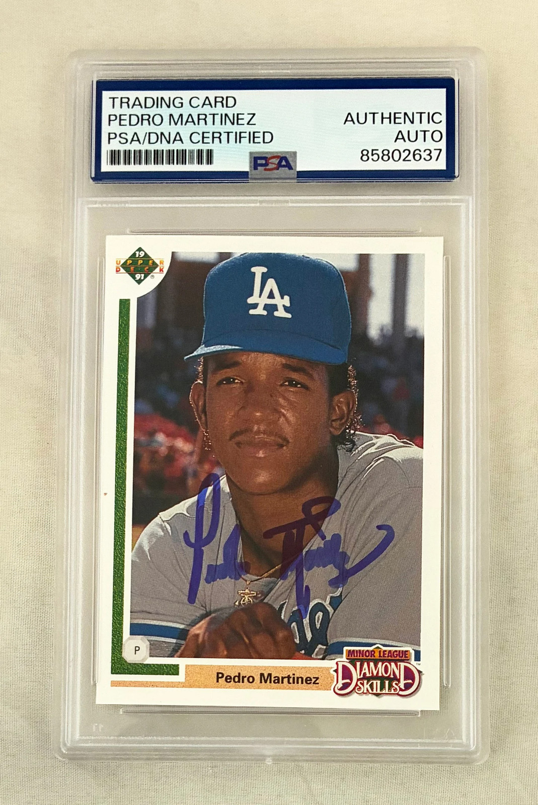 Pedro Martinez Signed Rookie Card 1991 Upper Deck #2F PSA/DNA COA