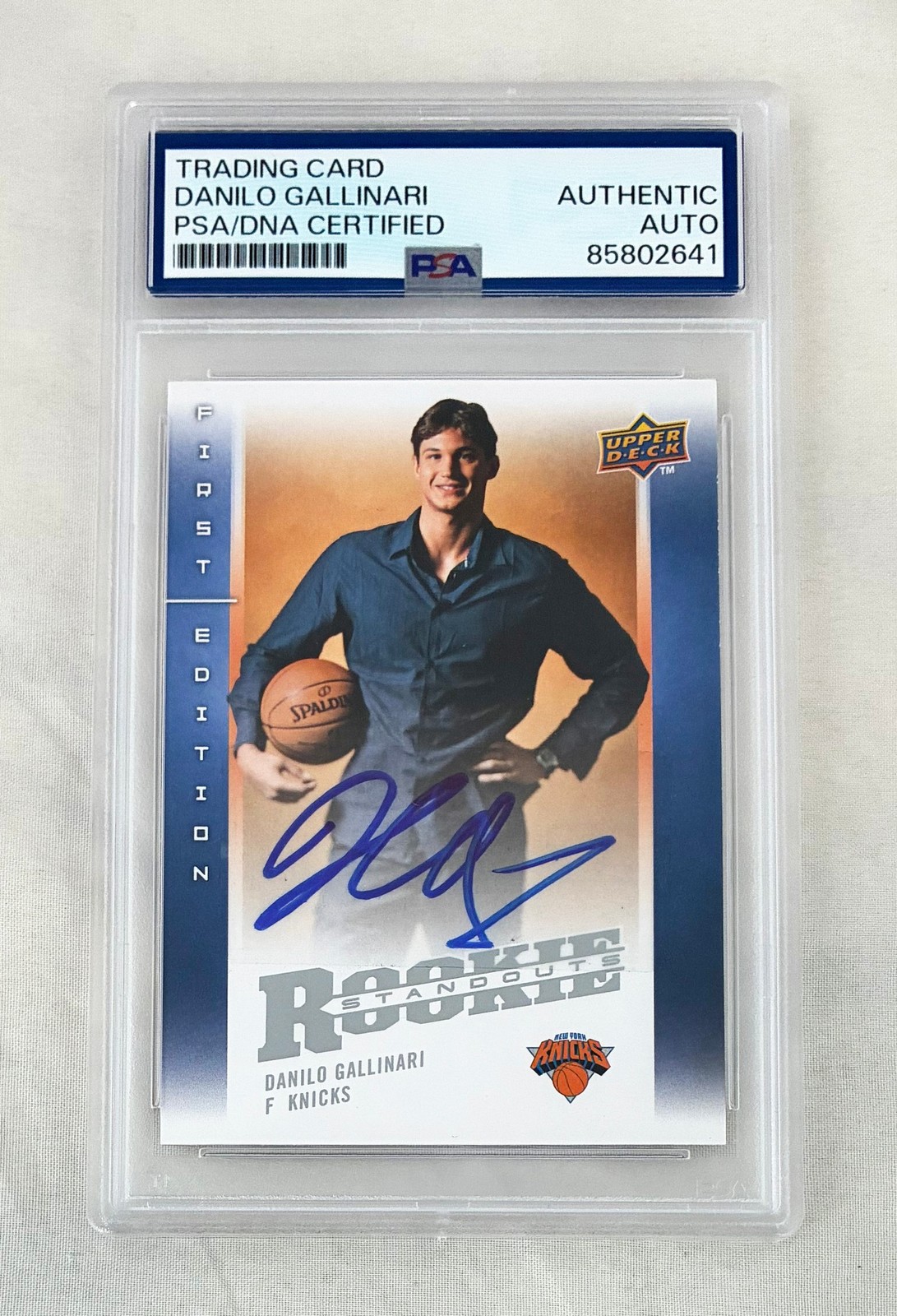 Danilo Gallinari Signed Rookie Card 2008 Upper Deck Rookie Standouts #RS-DG P...