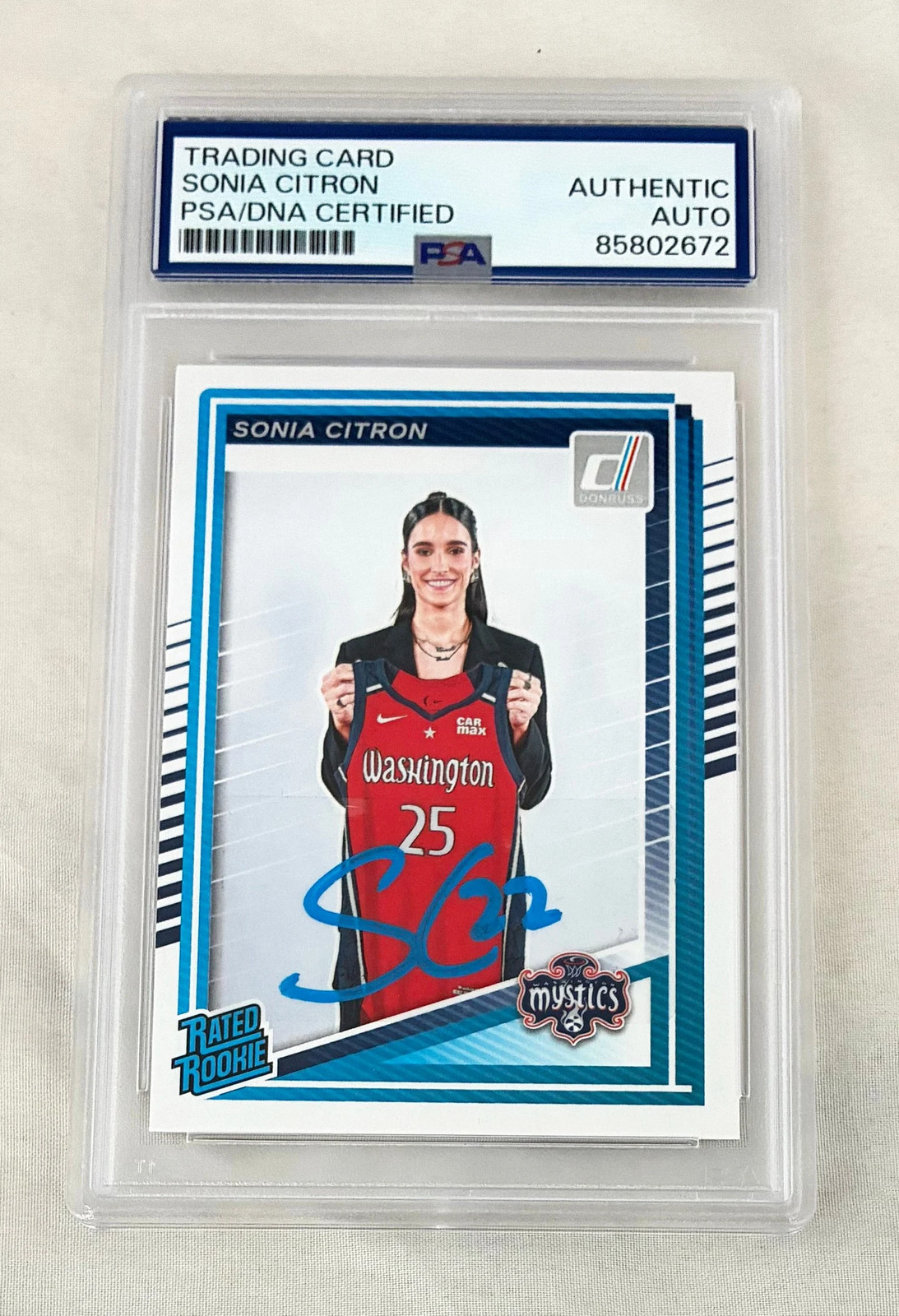 Sonia Citron Signed Rookie Card 2025 Panini #87 PSA/DNA COA