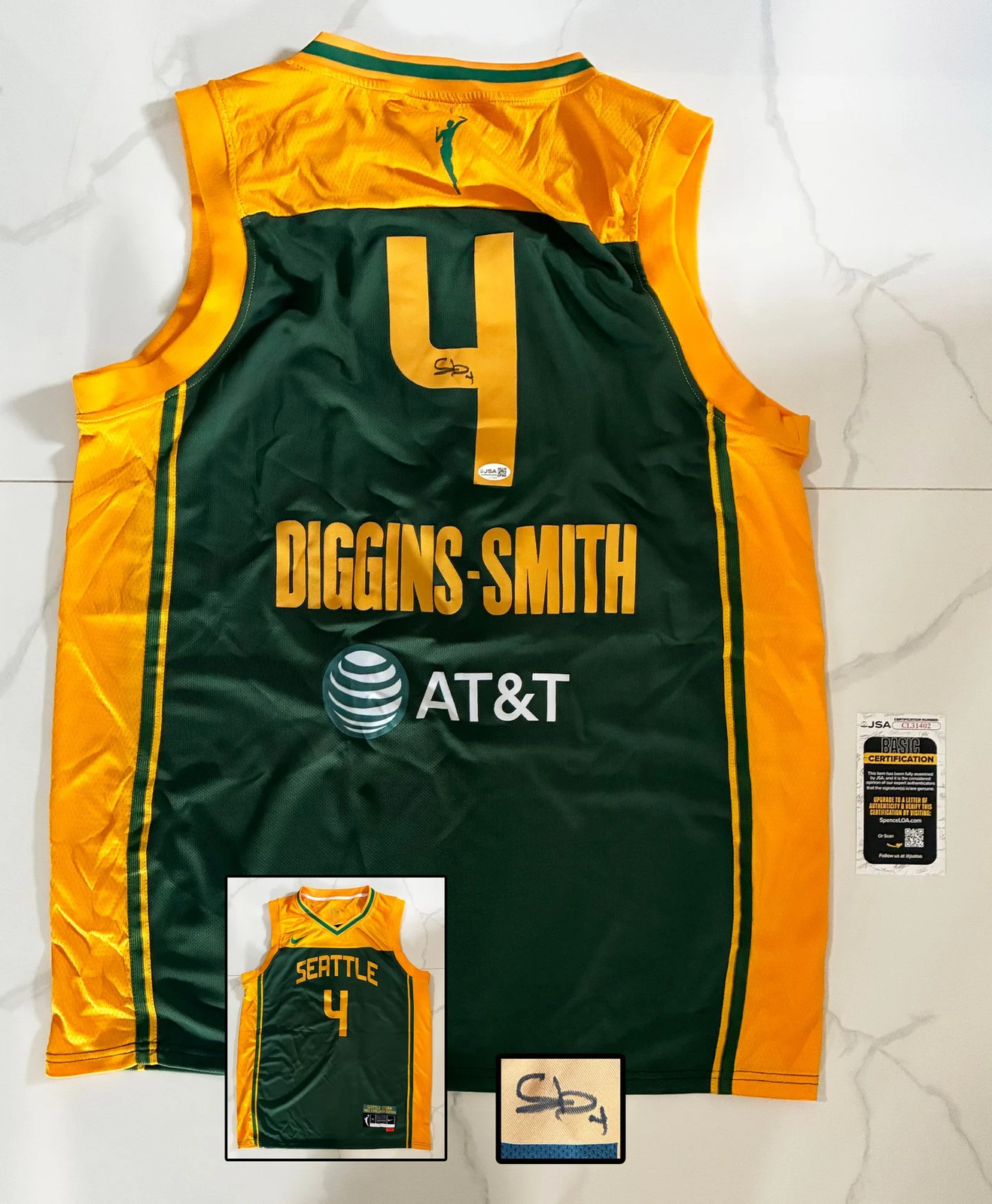 Skylar Diggins Signed Jersey WNBA Seattle Storm JSA COA