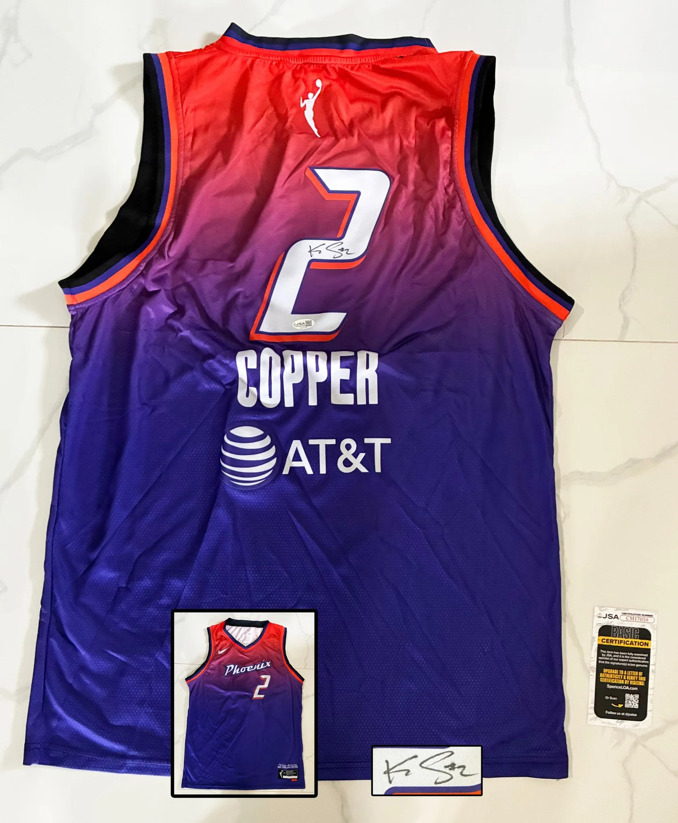 Kahleah Copper Signed Jersey WNBA Phoenix Mercury JSA COA