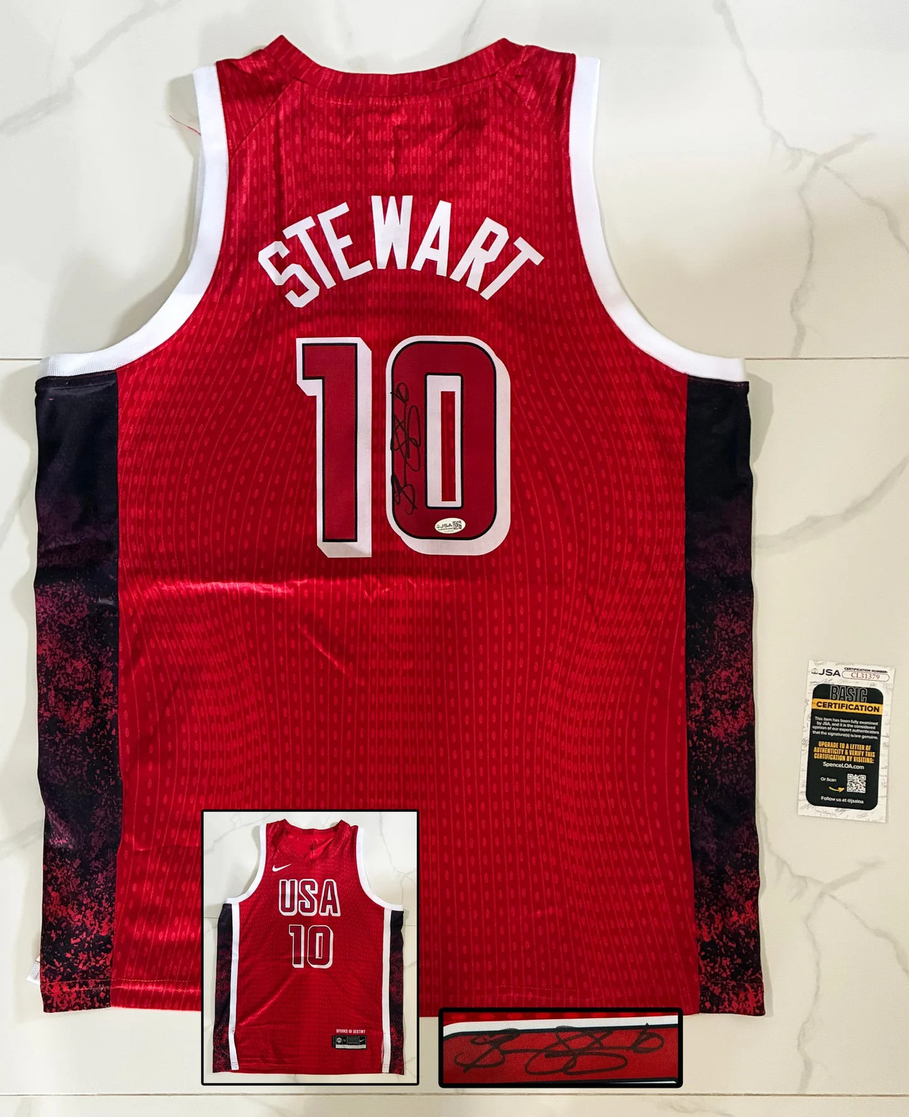 Breanna Stewart Signed Jersey WNBA Olympics Team USA JSA COA