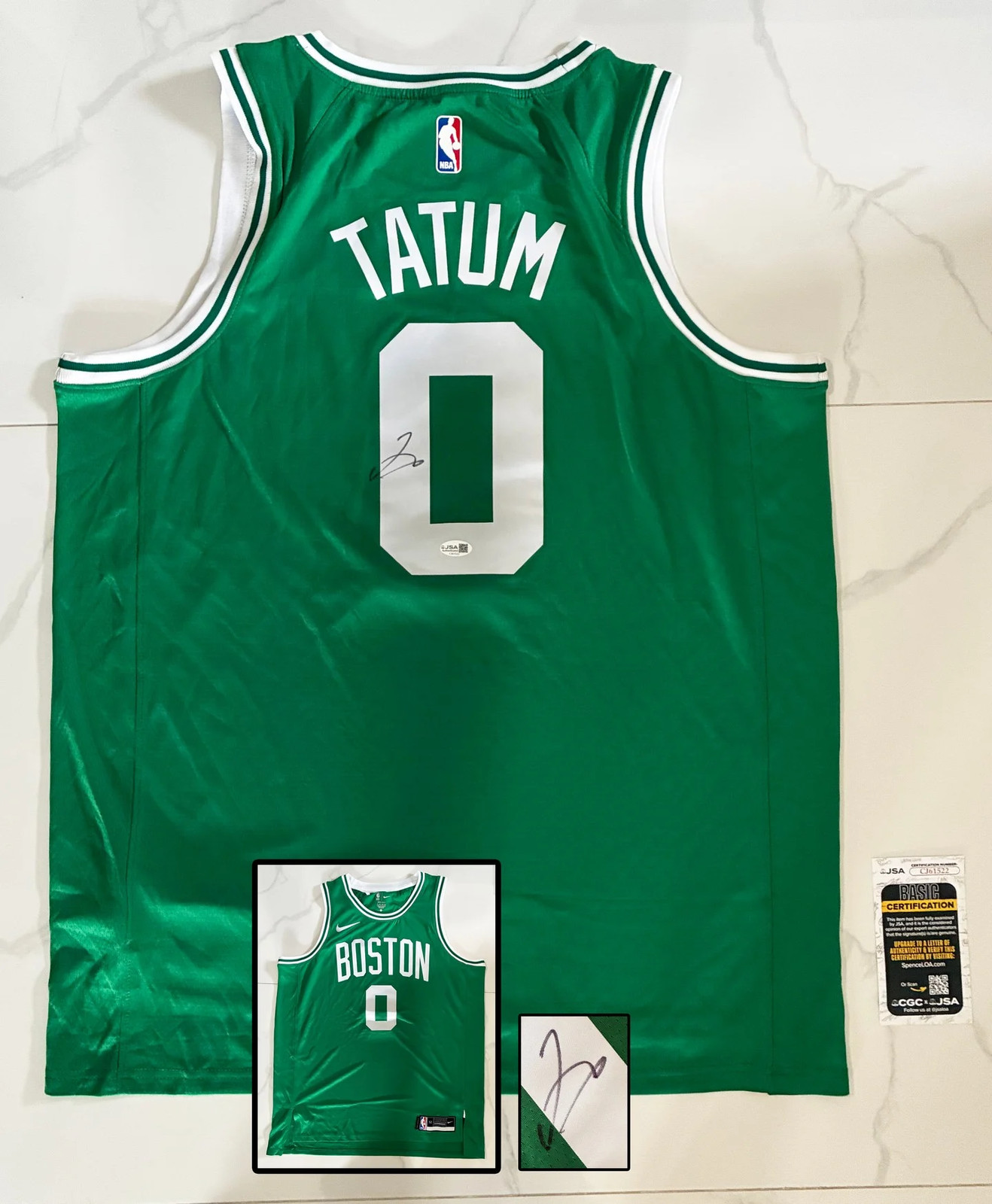 Jayson Tatum Signed Jersey Boston Celtics JSA COA