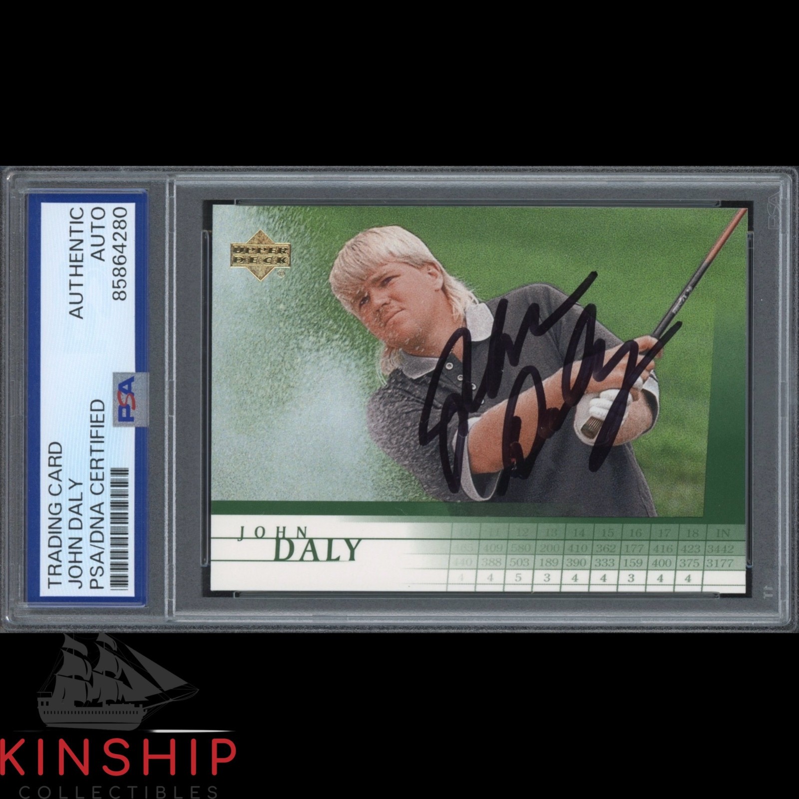 John Daly signed 2001 Upper Deck Golf Card PSA DNA Slabbed US Open Auto C6249