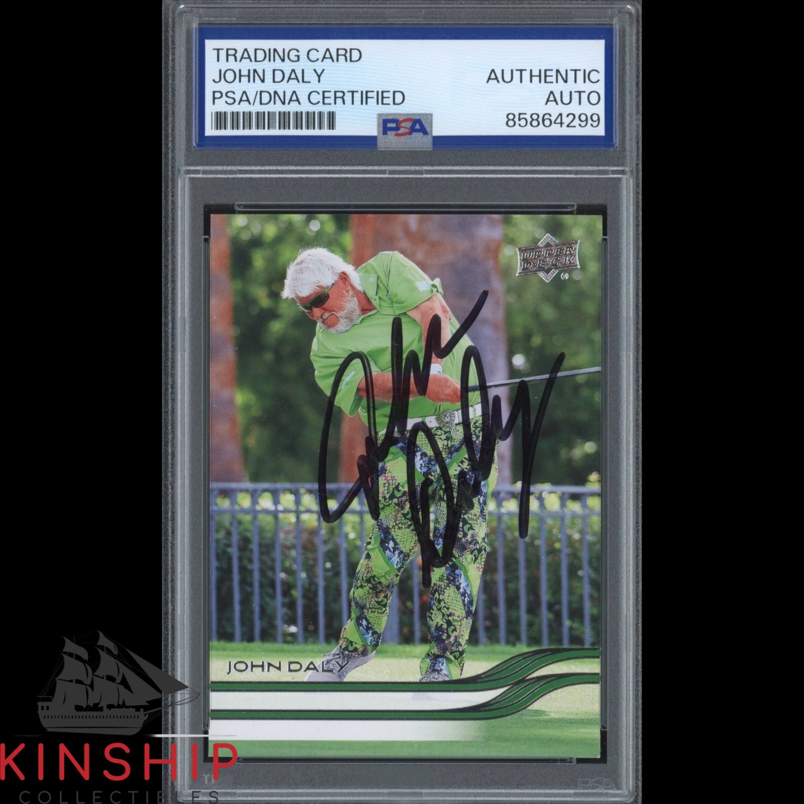 John Daly signed 2026 Upper Deck Golf Card PSA DNA Slabbed US Open Auto C6264