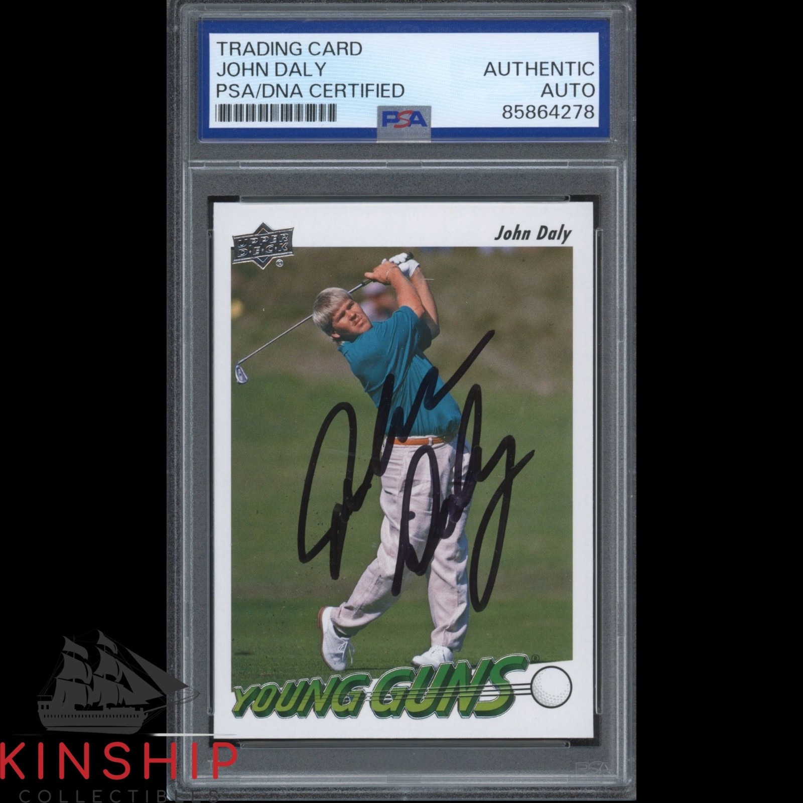 John Daly signed 2026 Upper Deck Young Guns Card PSA DNA Slab Golf Auto C6257