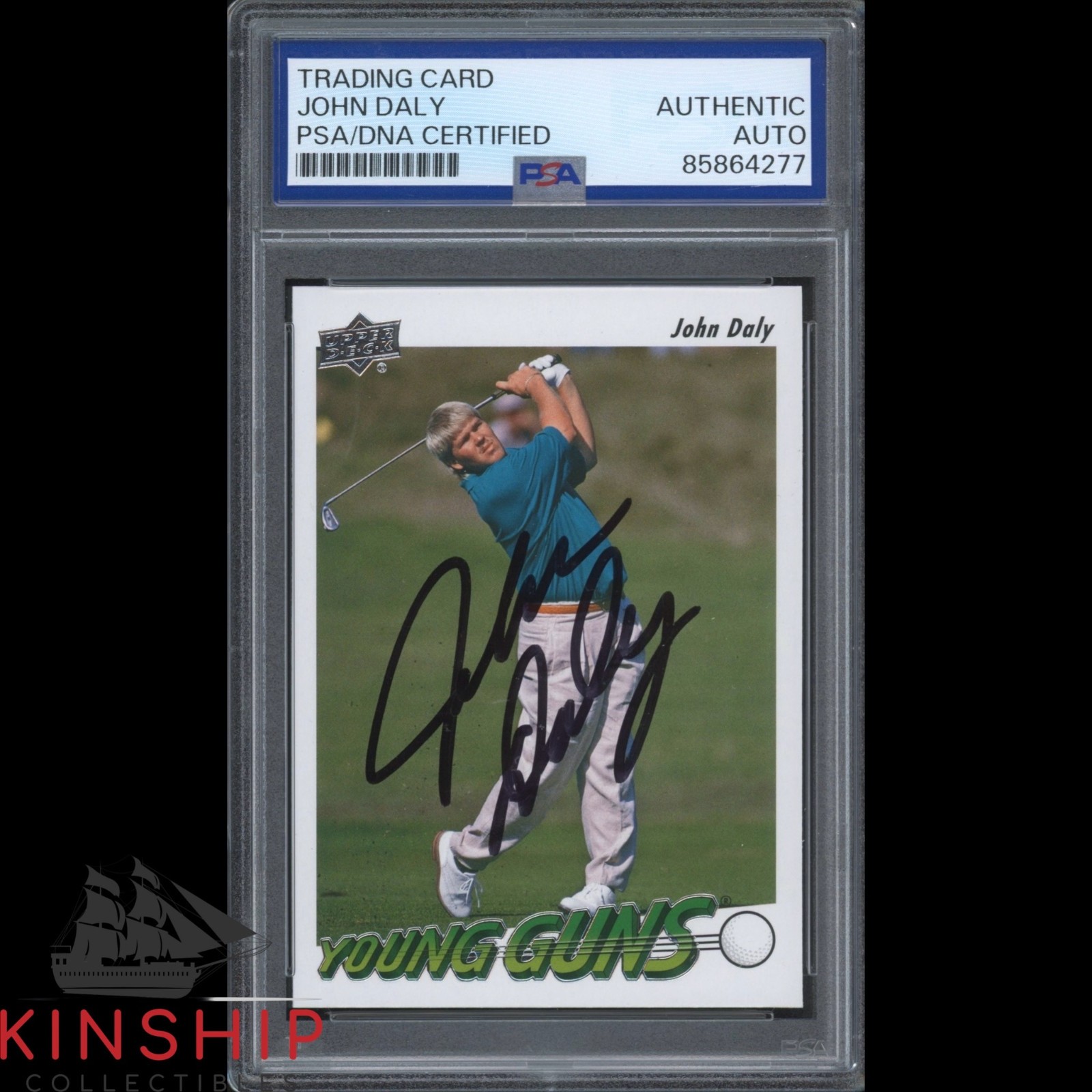 John Daly signed 2026 Upper Deck Young Guns Card PSA DNA Slab Golf Auto C6256