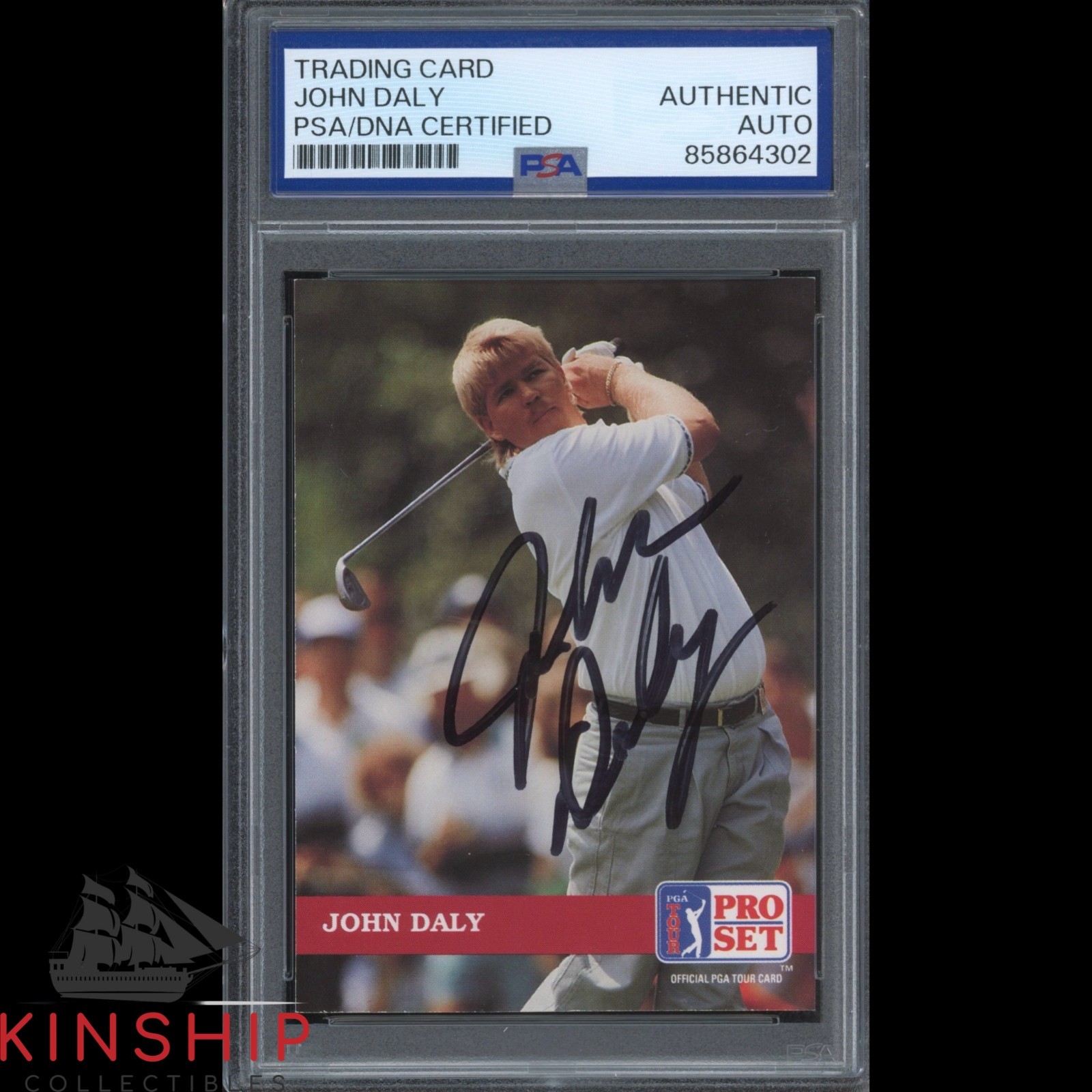 John Daly signed 1992 Pro Set Card PSA DNA Slab Golf US Open Auto C6282