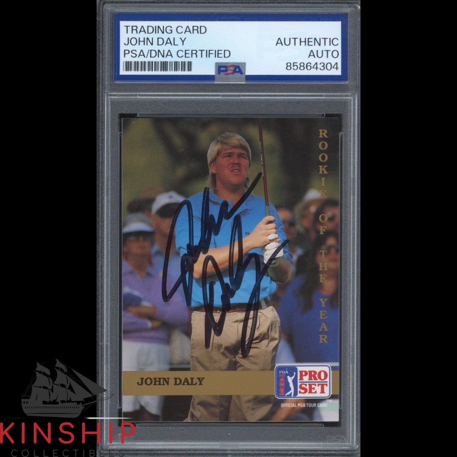 John Daly signed 1992 Pro Set Card PSA DNA Slab Golf US Open Auto C6280