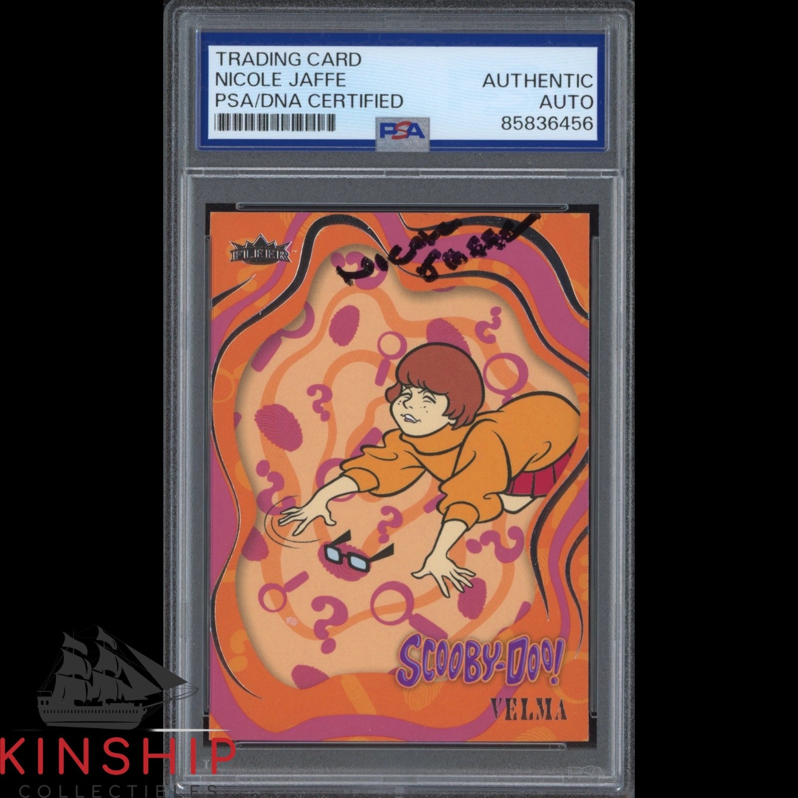 Nicole Jaffe signed 2024 Fleer Trading Card PSA DNA Slab Scooby-Doo Auto C6300