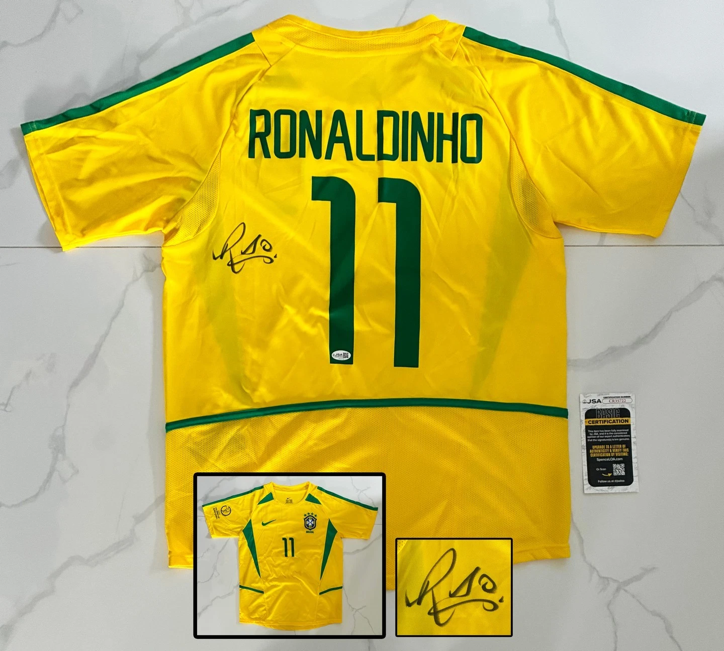 Ronaldinho Signed Jersey Brazil JSA COA
