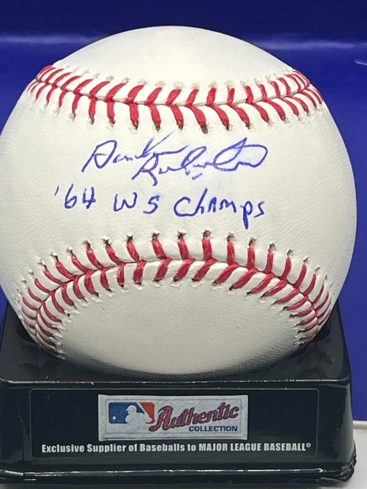 GORDIE RICHARDSON ST. LOUIS CARDINALS 1964 WS CHAMPS  SIGNED OML BASEBALL