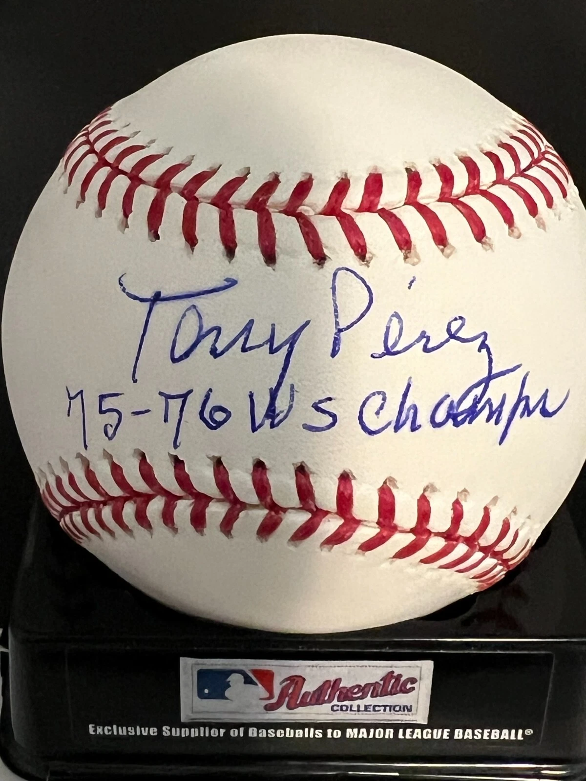 TONY PEREZ  CINCINNATI REDS  1975-76 WS CHAMPS  SIGNED OML BASEBALL
