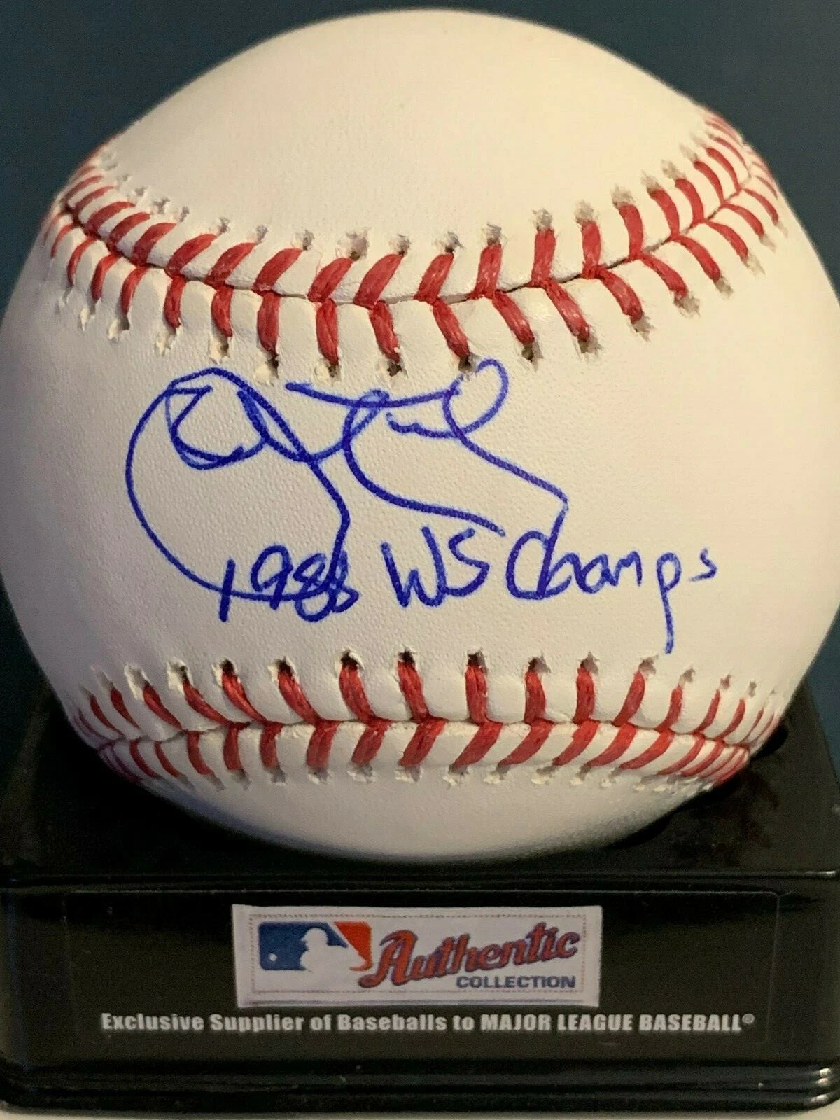 JOHN TUDOR  LOS ANGELES DODGERS  1988 WS CHAMPS    SIGNED OML BASEBALL