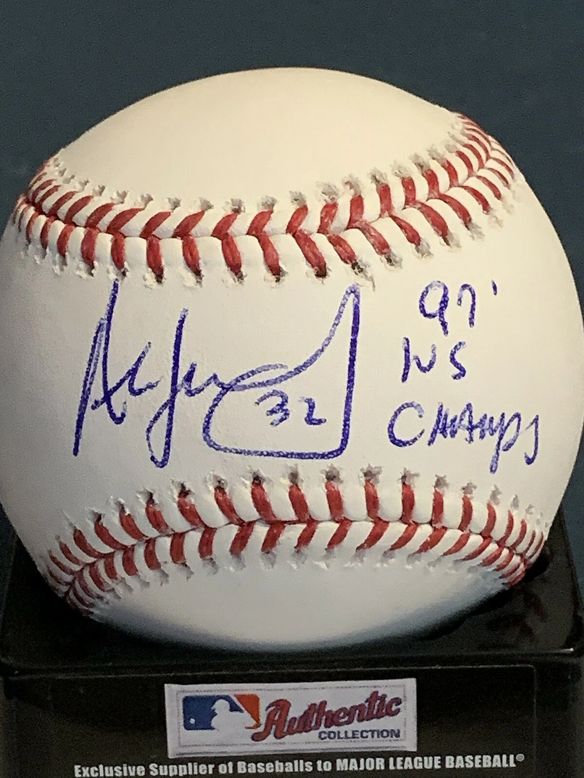 ALEX FERNANDEZ  FLORIDA MARLINS  97 WS CHAMPS   SIGNED OML BASEBALL