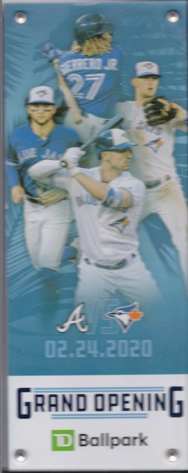 TORONTO BLUE JAYS 2020 ENCASED COMMEMORATIVE TICKET STADIUM GIVEAWAY BICHETTE