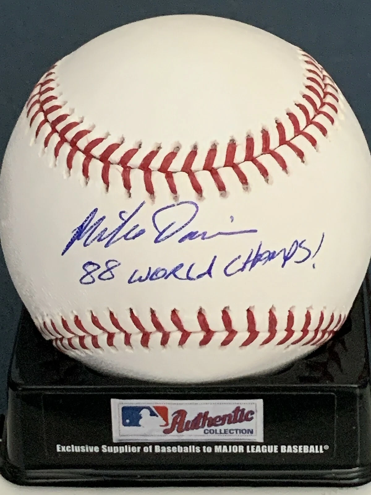 MIKE DAVIS  LOS ANGELES DODGERS  88 WS CHAMPS  OML BASEBALL