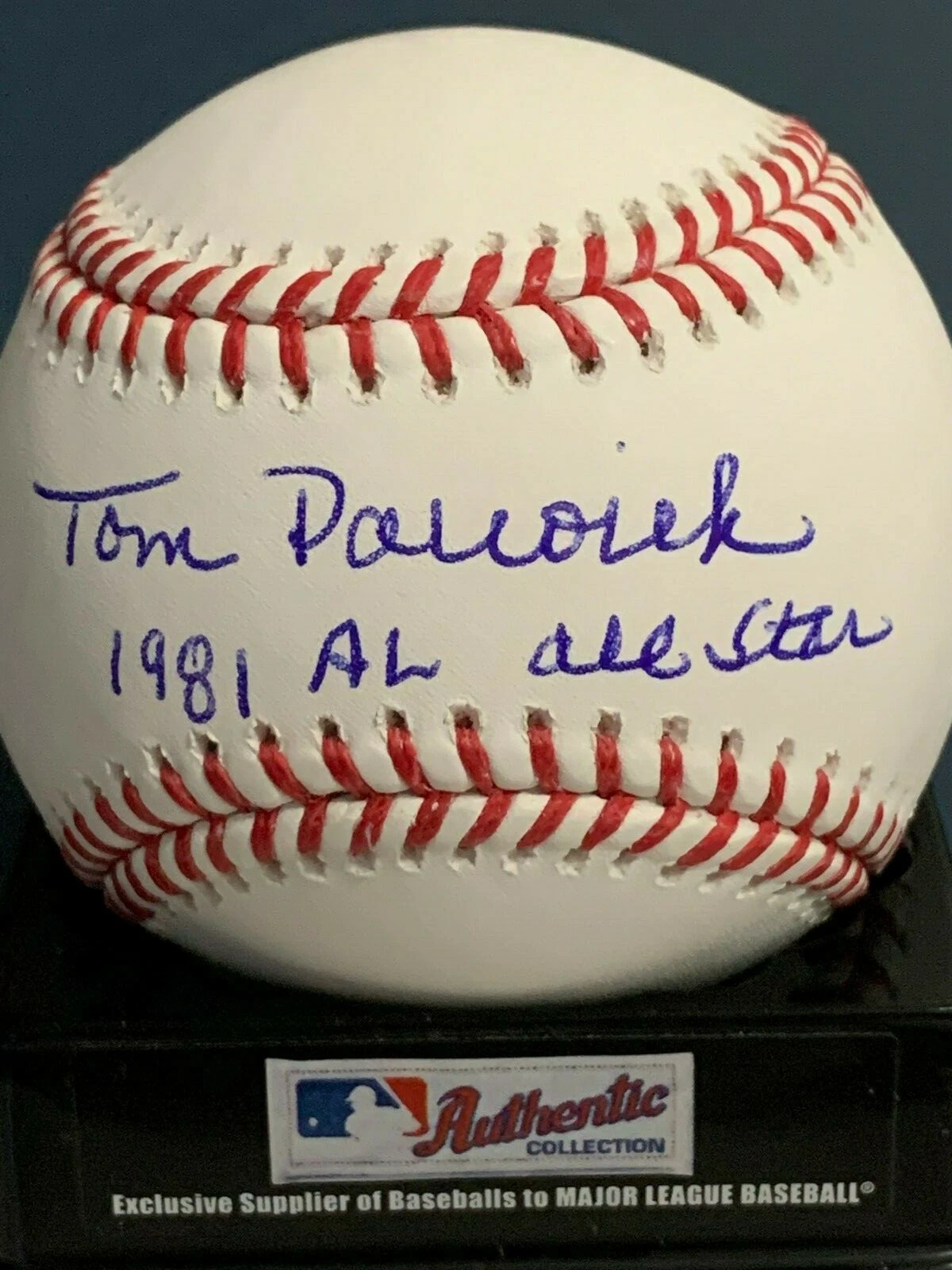 TOM PACIOREK  SEATTLE MARINERS  1981 ALL STAR  SIGNED OML BASEBALL