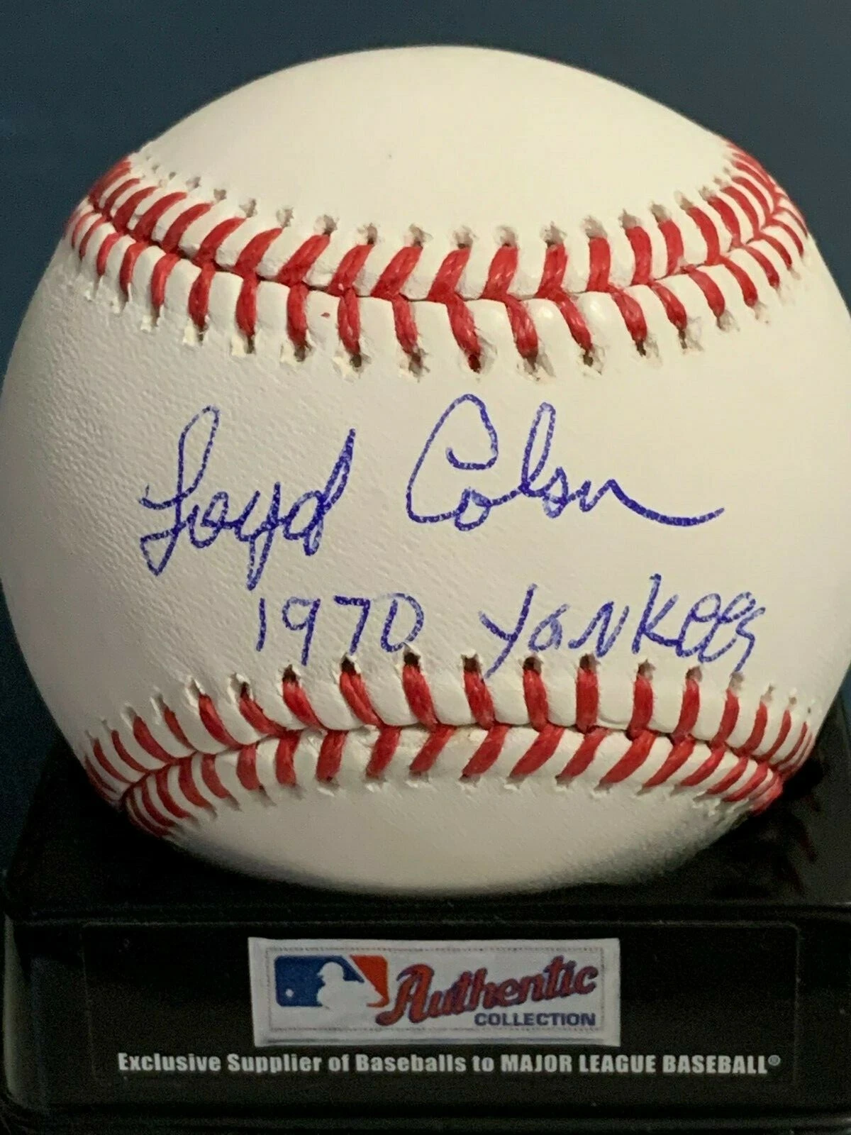 LOYD COLSON  NEW YORK YANKEES 1970  SIGNED OML BASEBALL