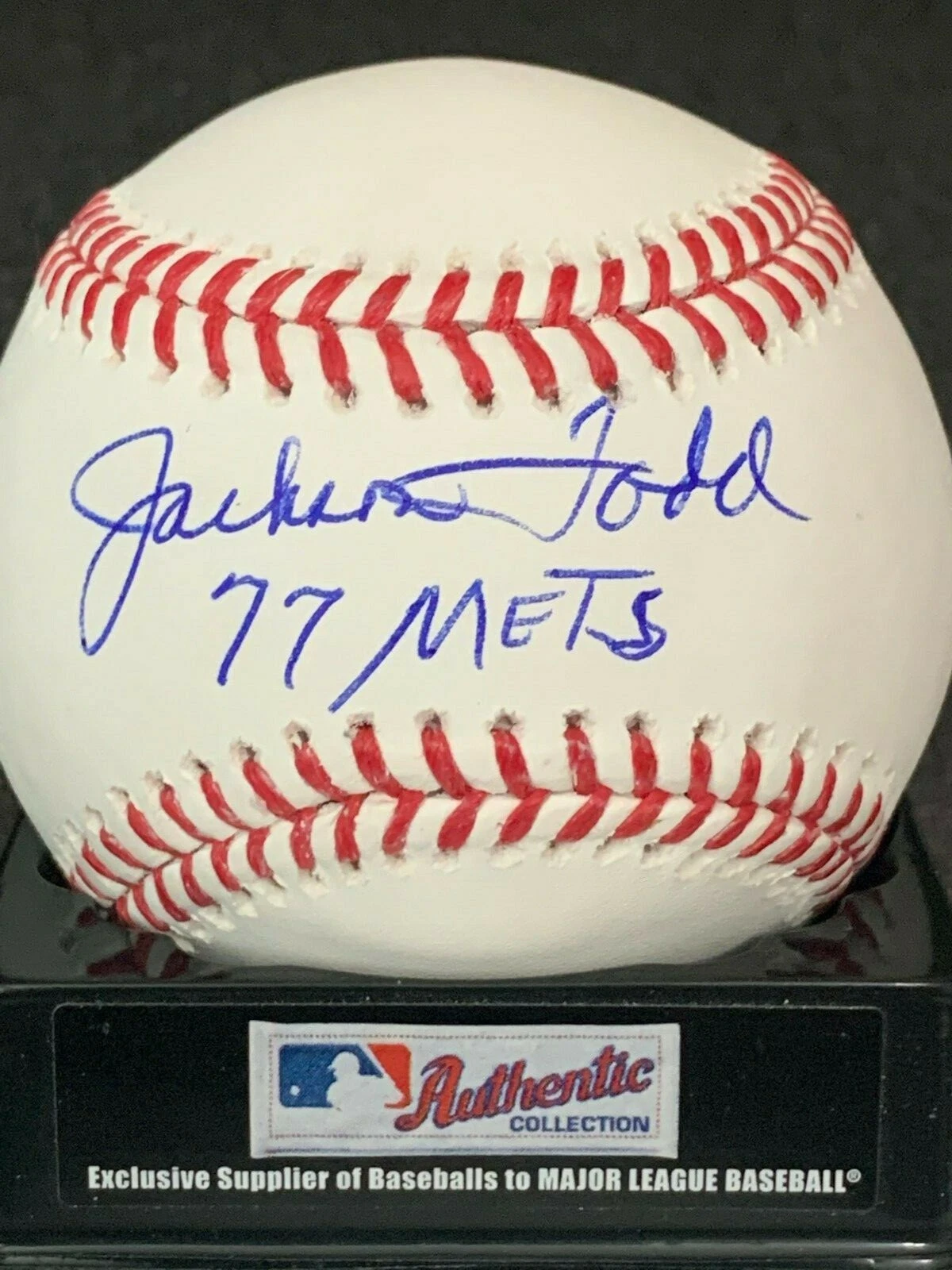 JACKSON TODD  NEW YORK METS 1977  SIGNED OML BASEBALL