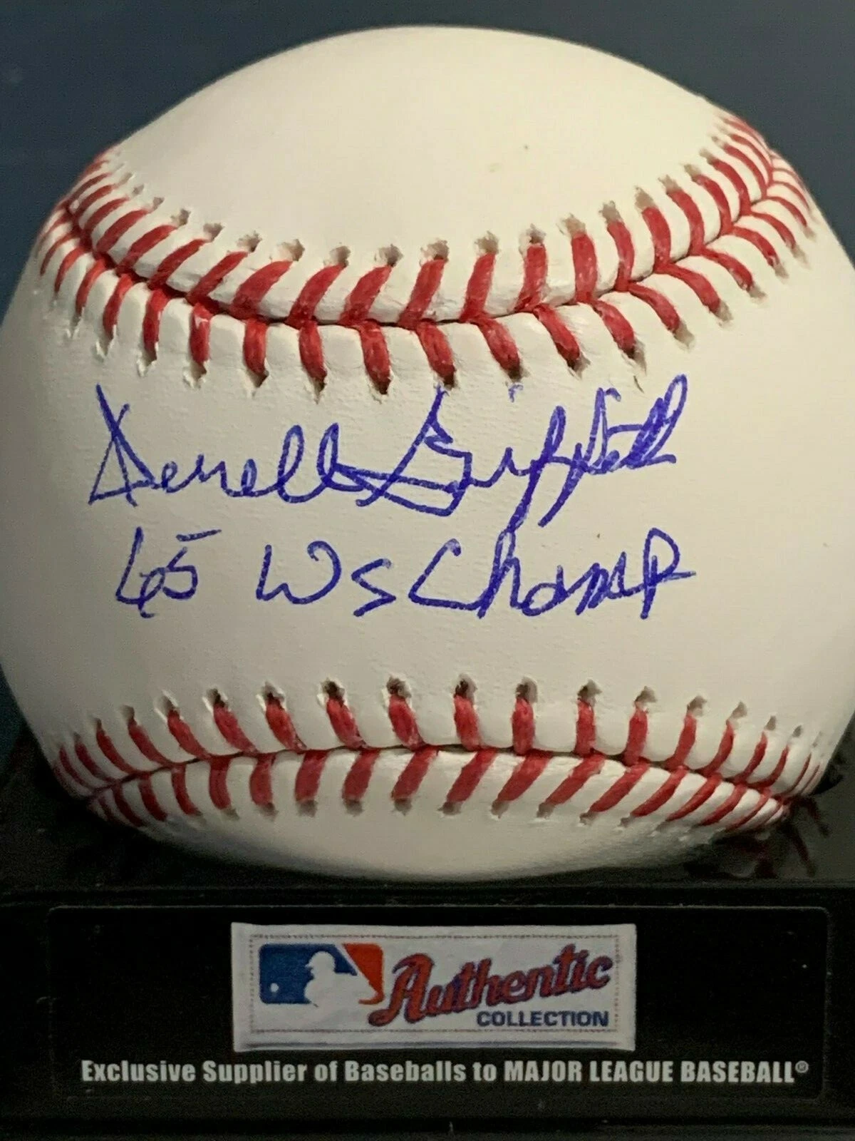 DERRELL GRIFFITH  LOS ANGELES DODGERS  65 WS CHAMPS   SIGNED OML BASEBALL