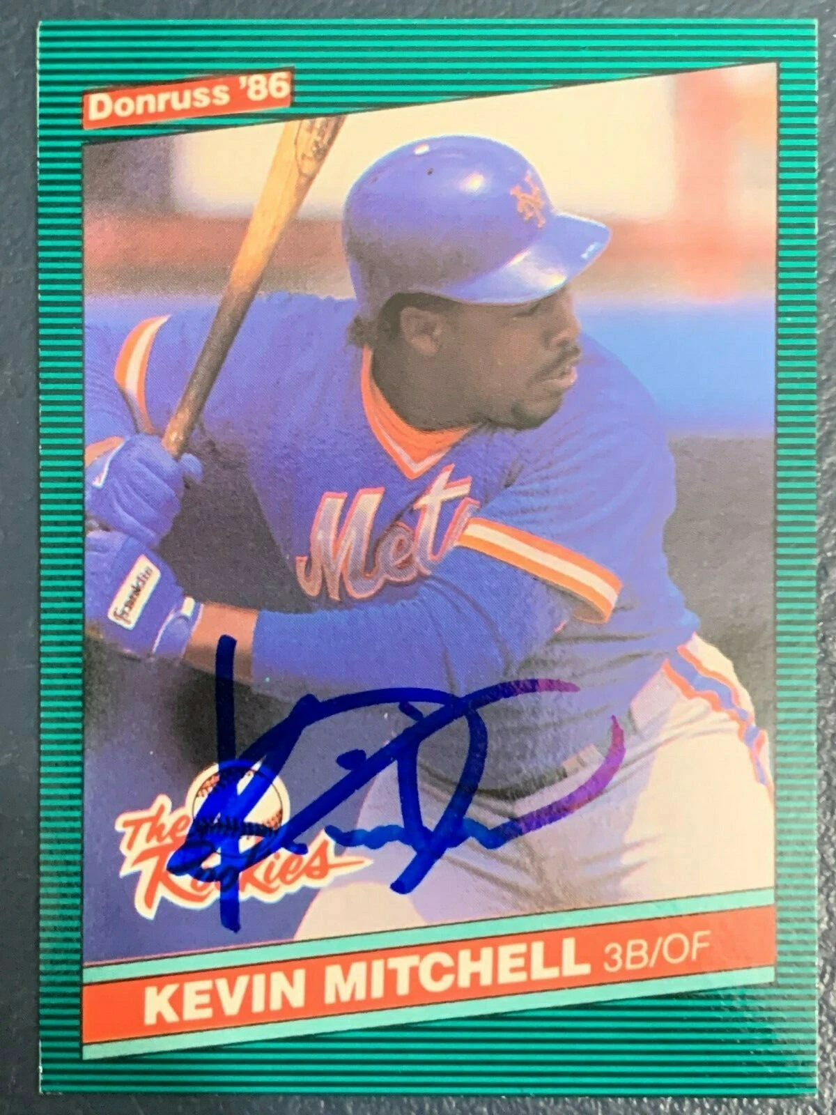 KEVIN MITCHELL  NEW YORK METS  ROOKIE SIGNED 1986 DONRUSS ROOKIES CARD