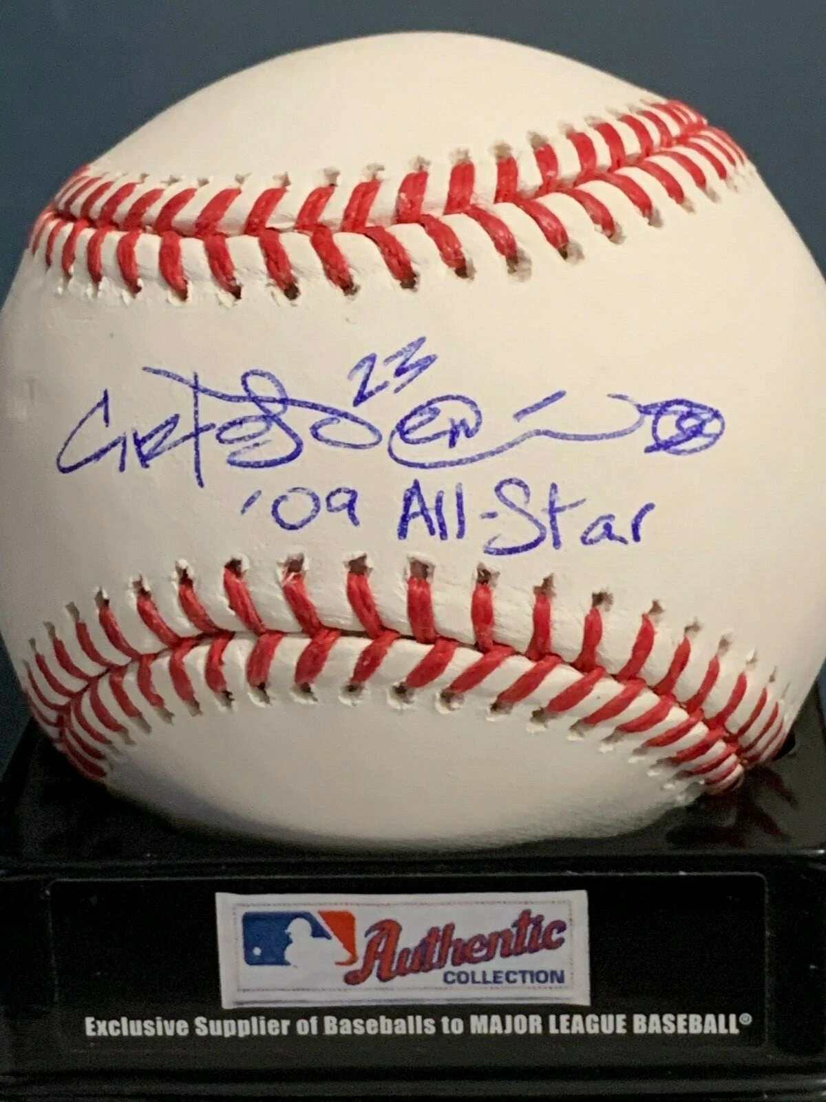CARLOS PENA  TAMPA BAY RAYS  2009 ALL STAR   SIGNED OML BASEBALL