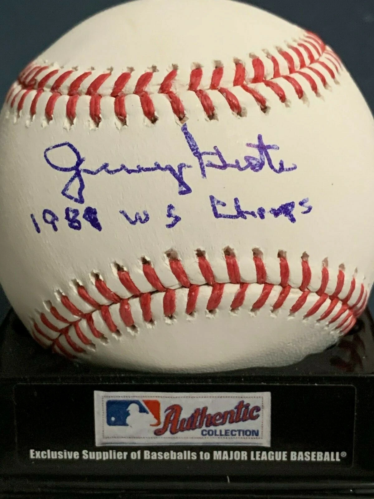 JERRY GROTE  LOS ANGELES DODGERS  1981 WS CHAMPS  SIGNED OML BASEBALL