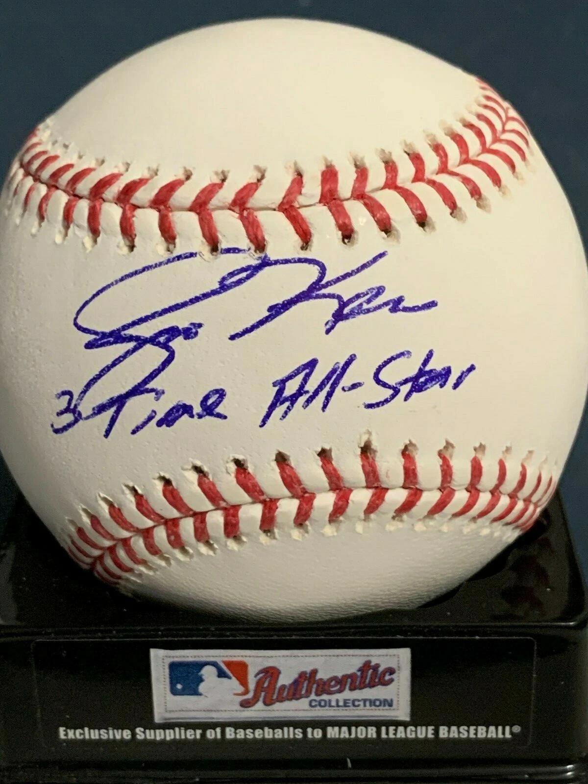 JIM KERN  TEXAS RANGERS / CLEVELAND INDIANS  3 X ALL STAR  SIGNED OML BASEBALL