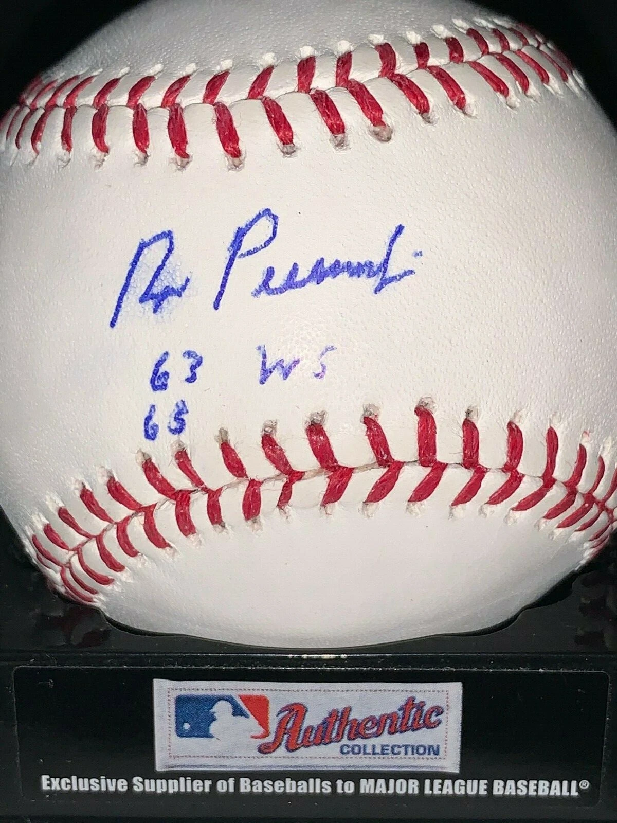 RON PERRANOSKI  LOS ANGELES DODGERS 63,65 WS CHAMPS  SIGNED OML BASEBALL