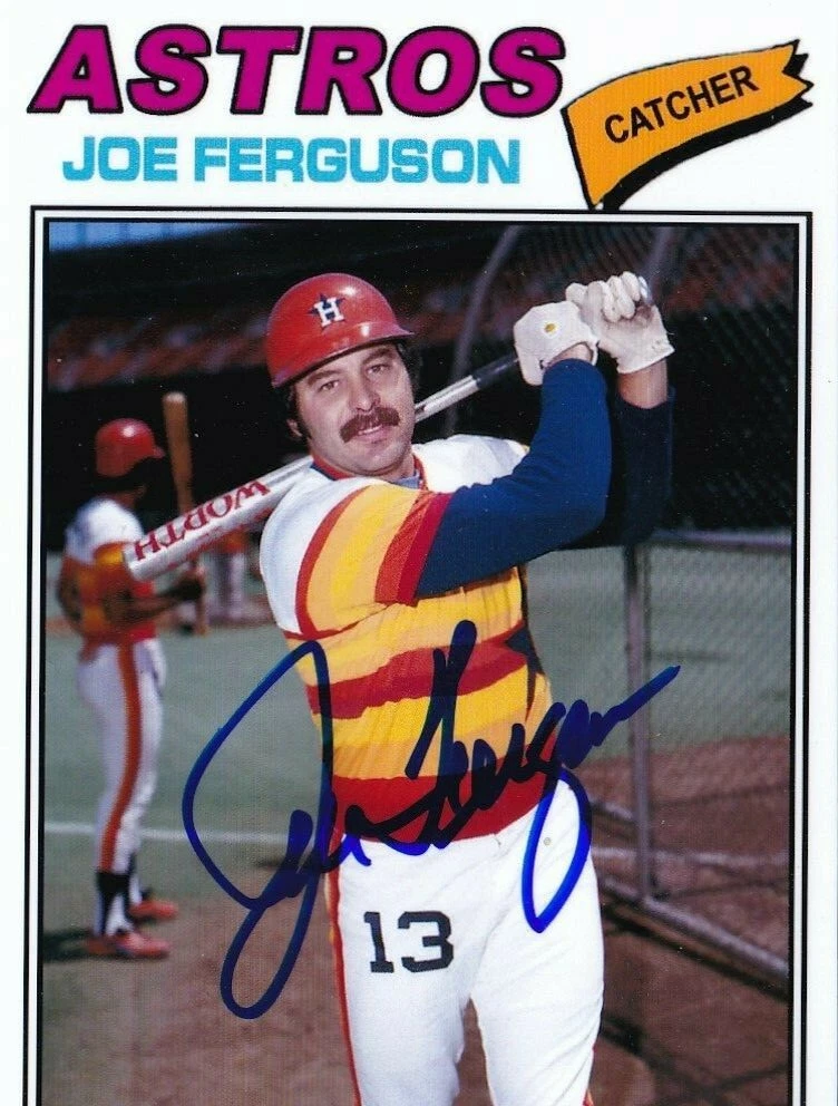 JOE FERGUSON  HOUSTON ASTROS  SIGNED 1977  STYLE CUSTOM CARD