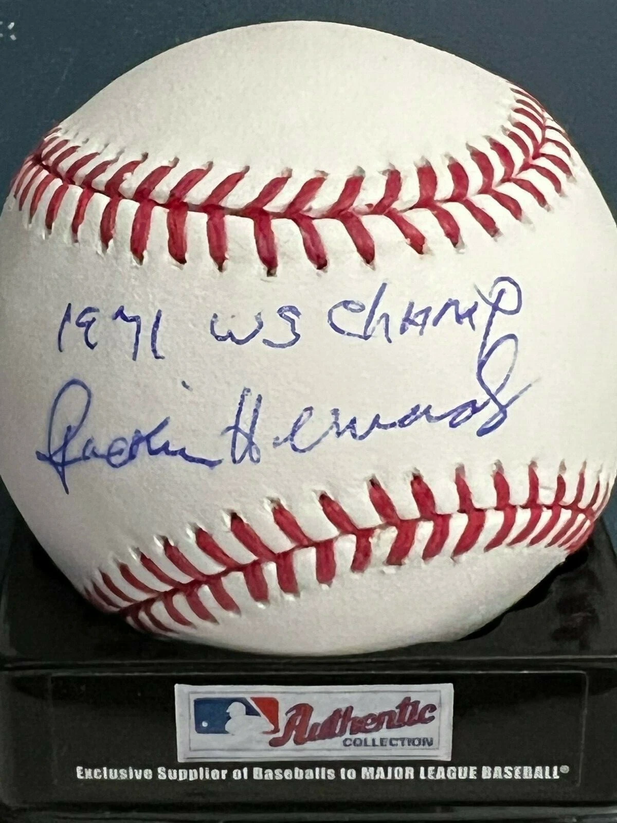JACKIE HERNANDEZ  PITTSBURGH PIRATES  1971 WS CHAMPS  SIGNED OML BASEBALL