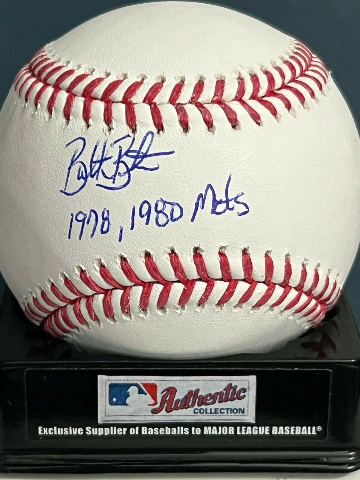 BUTCH BENTON  NEW YORK METS 1978,1980   SIGNED OML BASEBALL