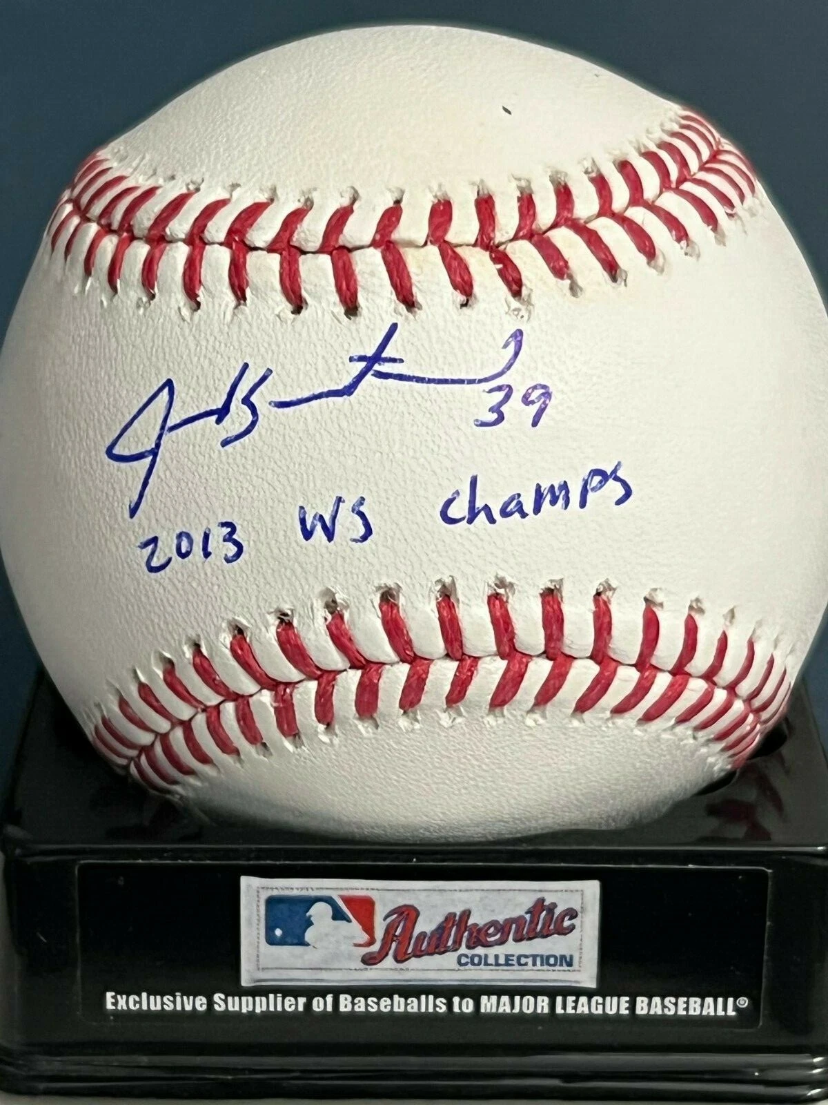 JARROD SALTALAMACCHIA  BOSTON RED SOX  2013 WS CHAMPS  SIGNED OML BASEBALL