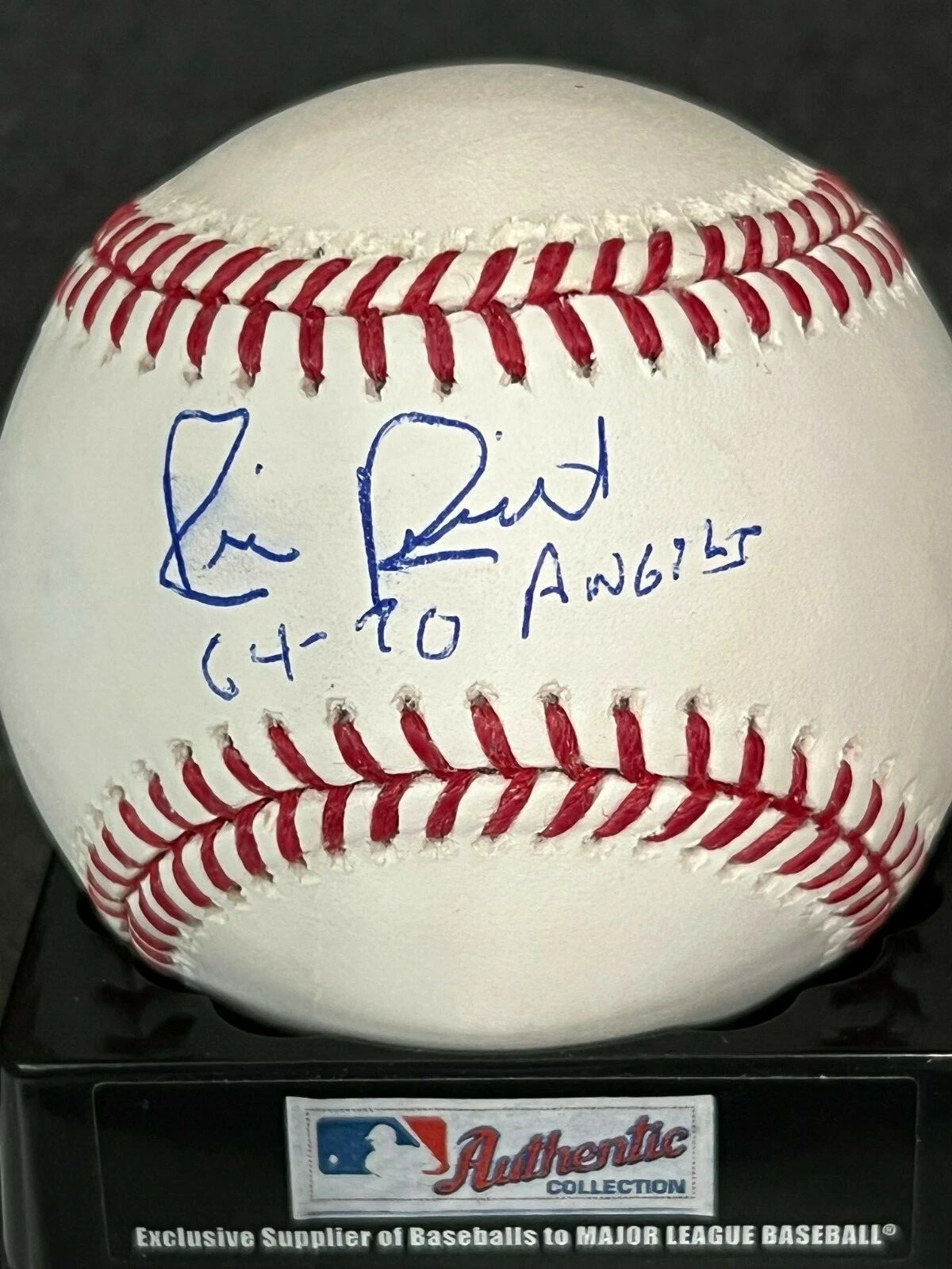 RICK REICHARDT  CALIFORNIA ANGELS  1964-70  SIGNED OML BASEBALL