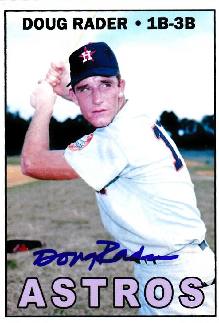 DOUG RADER  HOUSTON ASTROS  SIGNED 1967 STYLE CUSTOM CARD