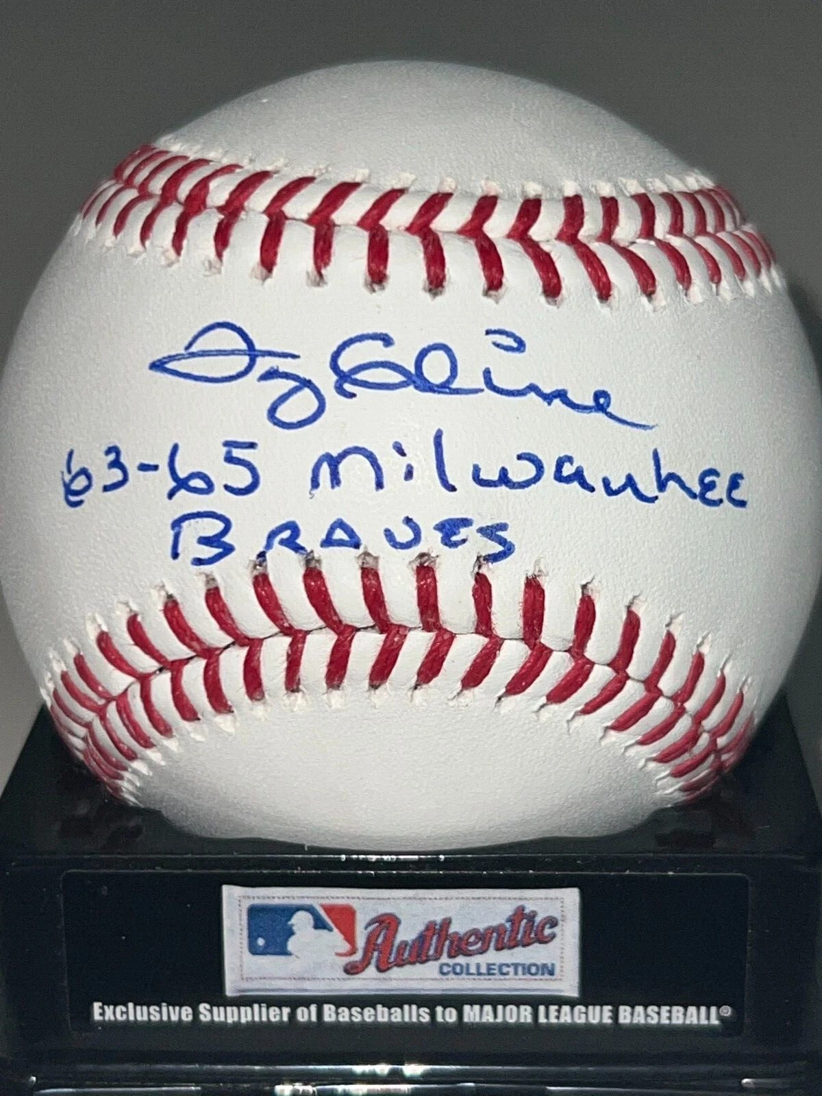 TY CLINE  MILWAUKEE BRAVES 1963-65   SIGNED OML BASEBALL