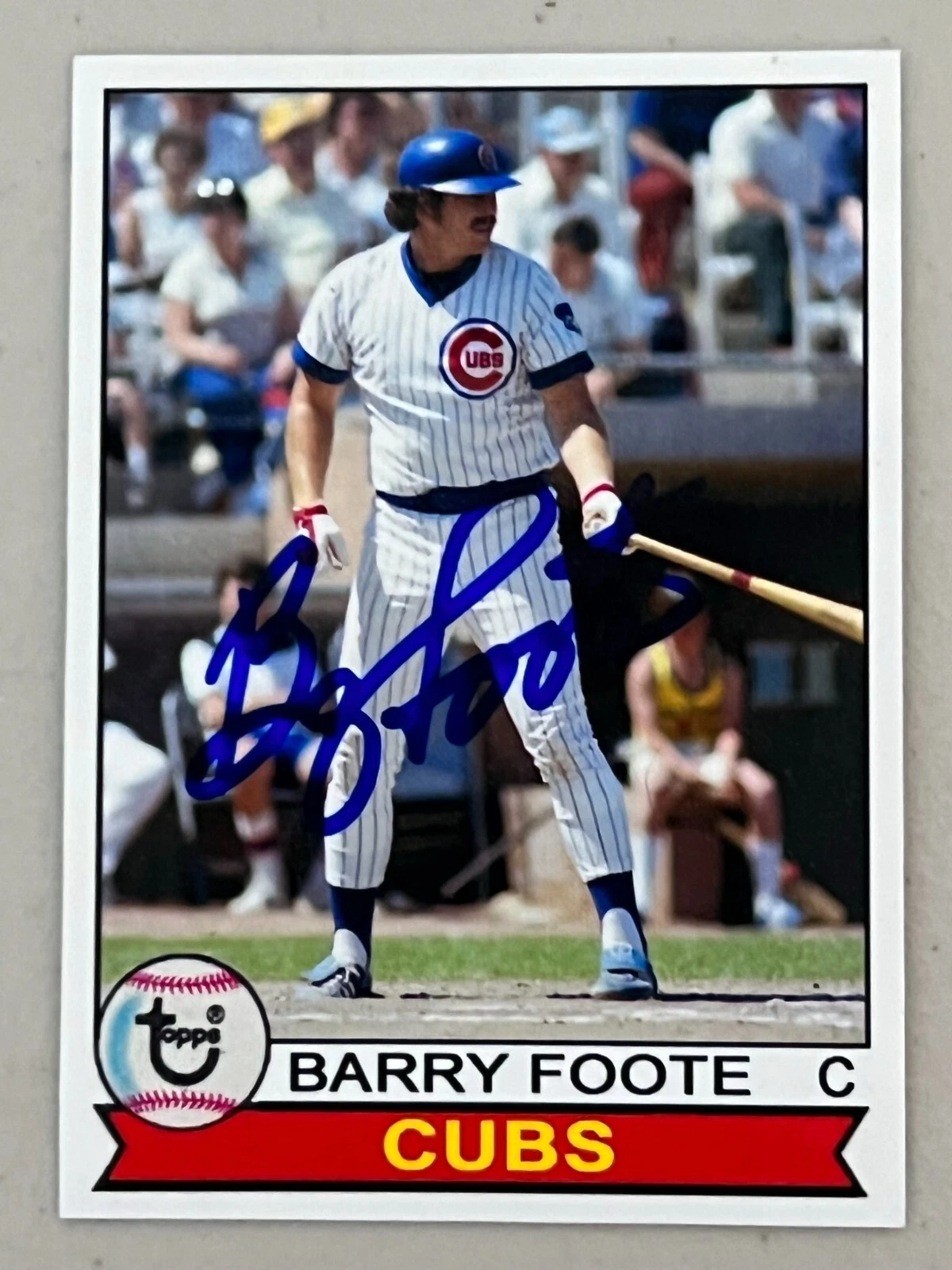 BARRY FOOTE  CHICAGO CUBS  1979 STYLE  SIGNED CUSTOM CARD