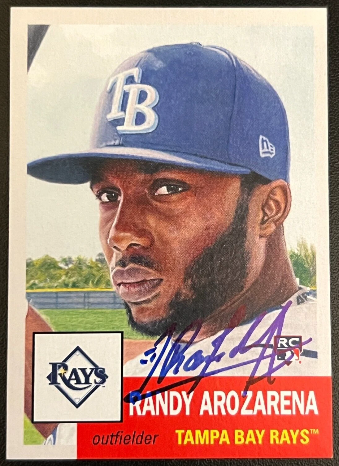 RANDY AROZARENA  TAMPA RAYS  SIGNED TOPPS LIVING SET #353