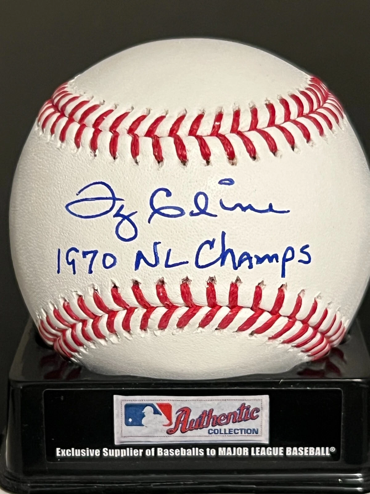 TY CLINE  CINCINNATI REDS  1970 NL CHAMPS   SIGNED OML BASEBALL