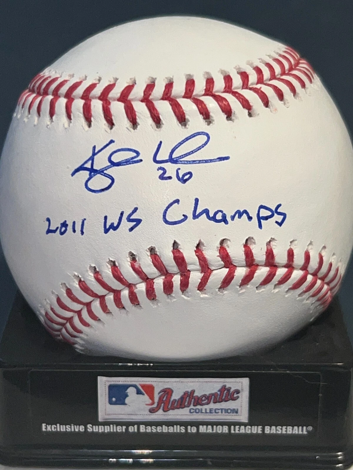 KYLE LOHSE  ST. LOUIS CARDINALS  2011 WS CHAMPS  SIGNED OML BASEBALL