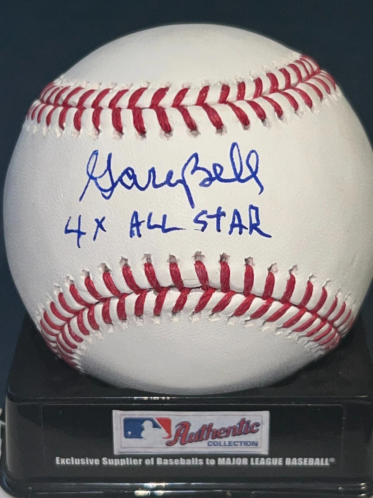 GARY BELL  CLEVELAND INDIANS  4 X ALL STAR  SIGNED OML BASEBALL