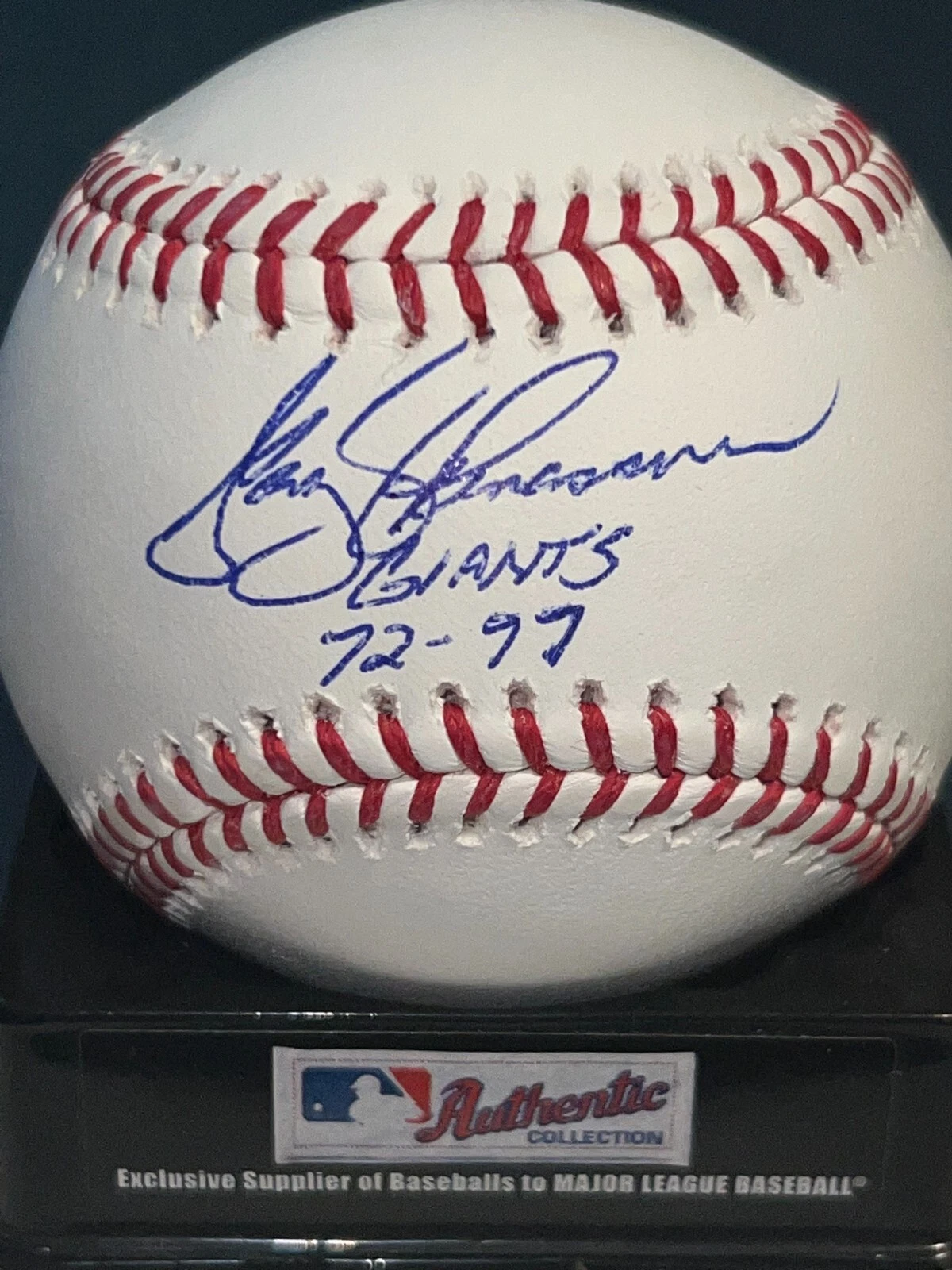 GARY THOMASSON  SAN FRANCISCO GIANTS  1972-77  SIGNED OML BASEBALL