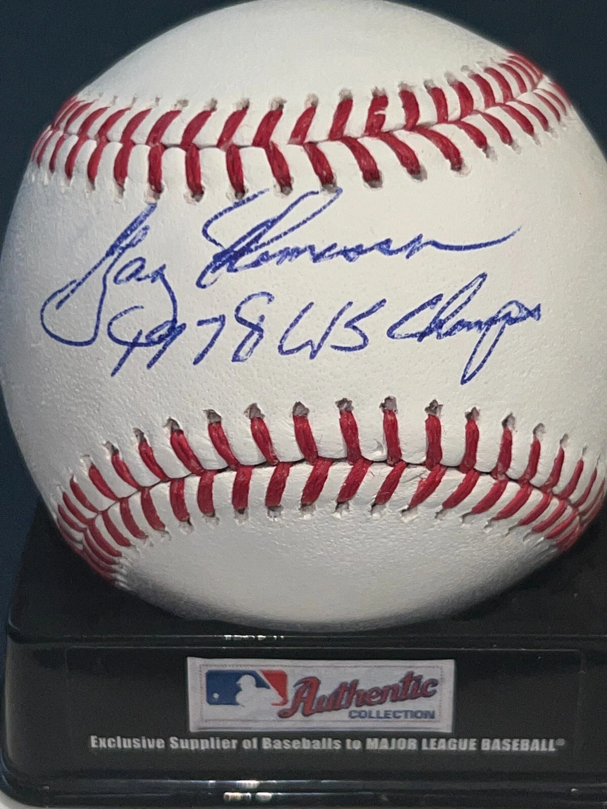 GARY THOMASSON  NEW YORK YANKEES  1978 WS CHAMPS  SIGNED OML BASEBALL