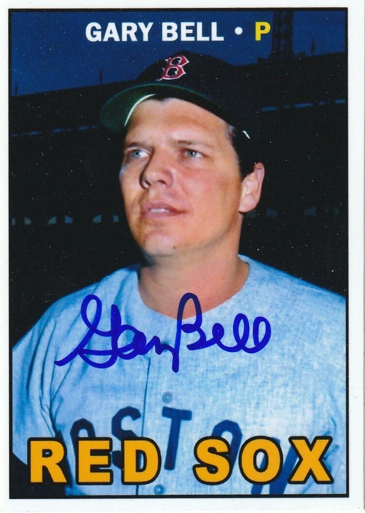 GARY BELL  BOSTON RED SOX  SIGNED 1967 STYLE CUSTOM CARD