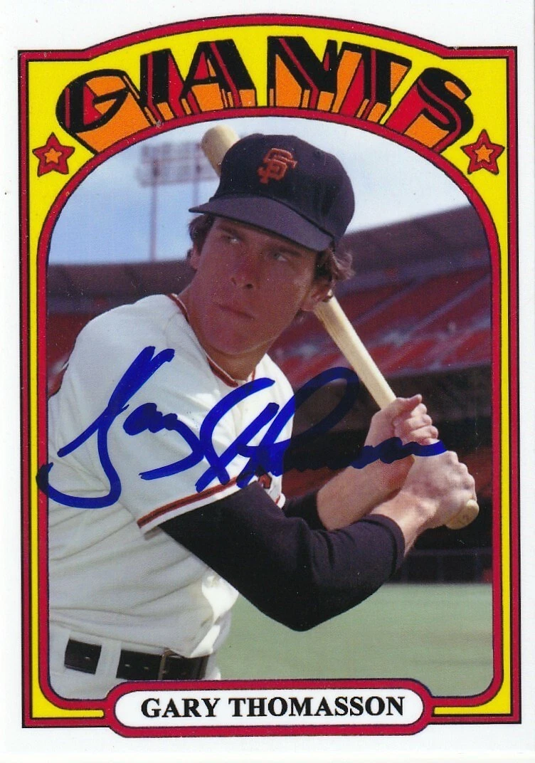 GARY THOMASSON  SAN FRANCISCO GIANTS  SIGNED 1972 STYLE CUSTOM CARD